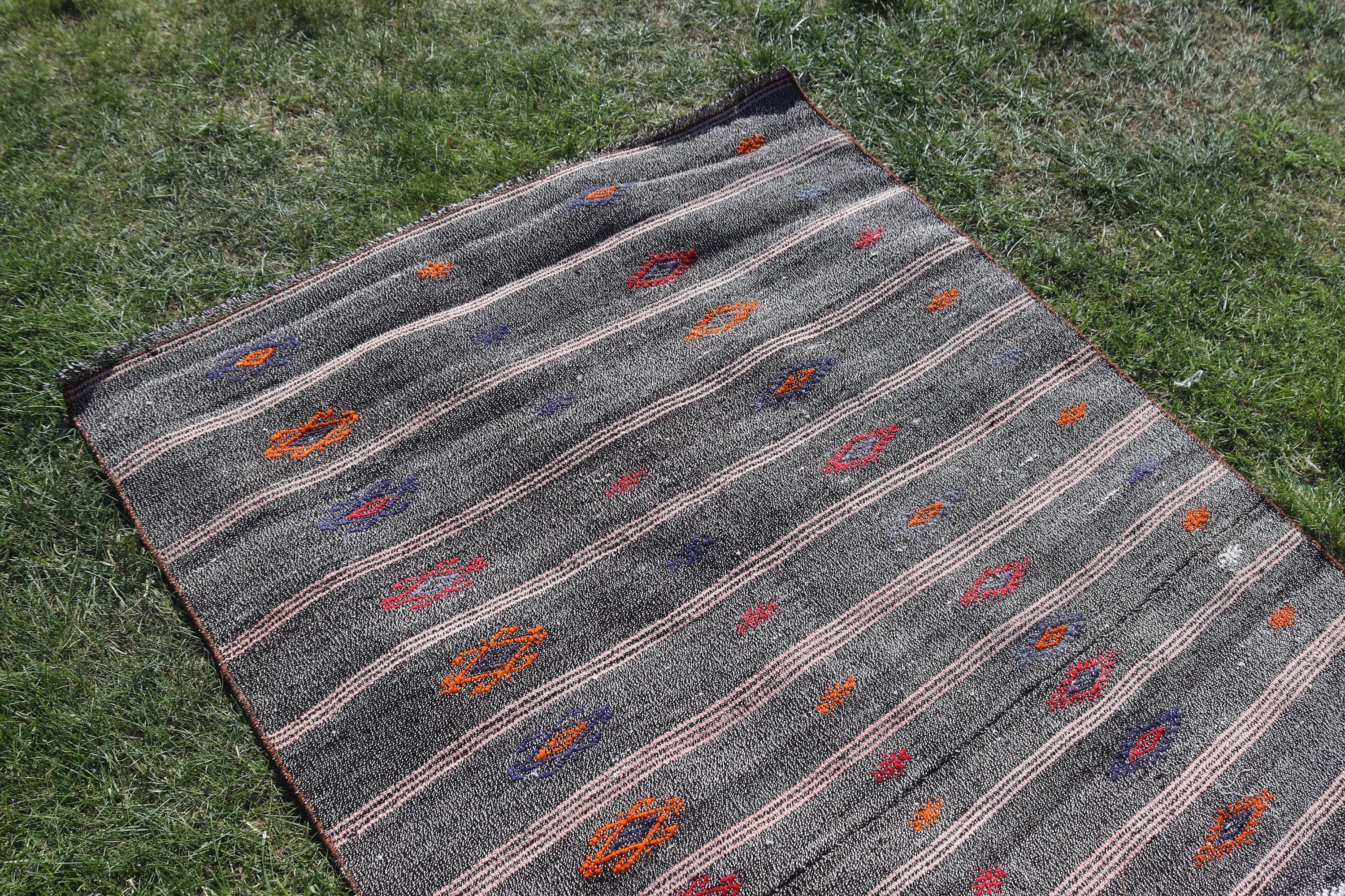 Türk Halısı, Mutfak Halısı, 3,5x5,8 ft Accent Halı, Kilim, Gri Antika Halılar, Vintage Halılar, Modern Halı, Vintage Accent Halıları