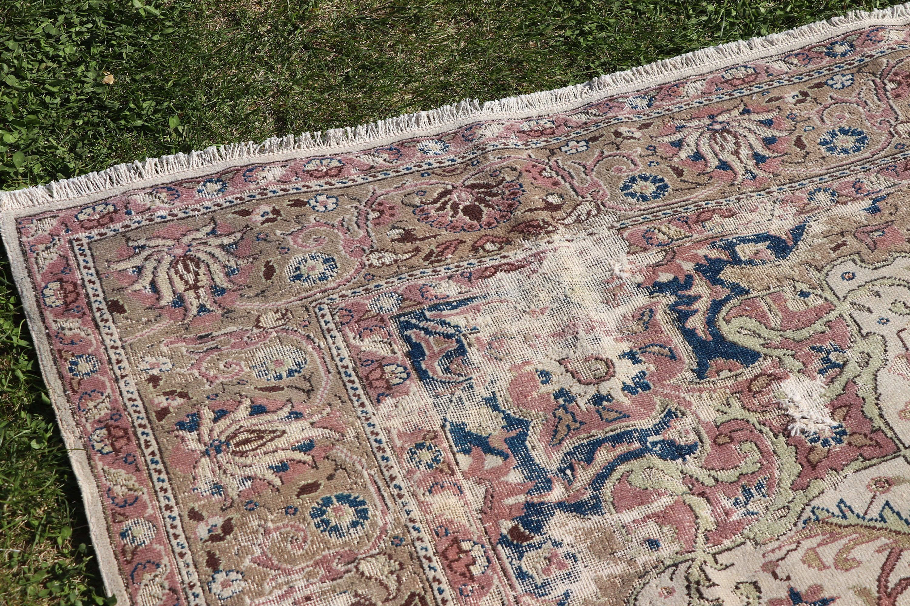 Vintage Halılar, El Dokuma Halılar, 6.5x9.8 ft Büyük Halı, Türk Halısı, Pembe Açıklama Halıları, Lüks Halı, Büyük Vintage Halılar, Büyük Boho Halıları