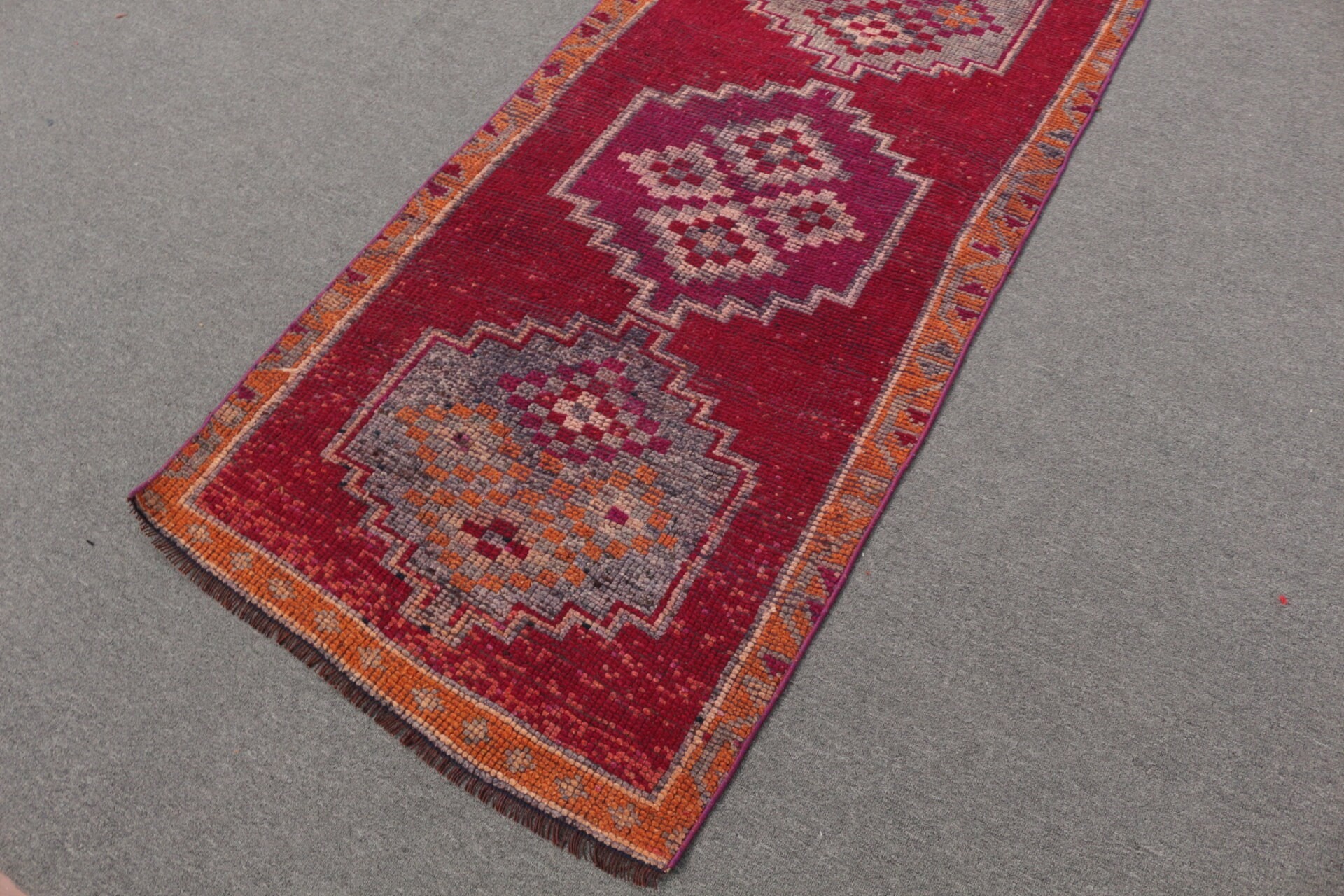 Kitchen Rug, Rugs for Stair, Stair Rug, 2.9x10.1 ft Runner Rugs, Turkish Rugs, Red Bedroom Rug, Antique Rugs, Floor Rug, Vintage Rugs