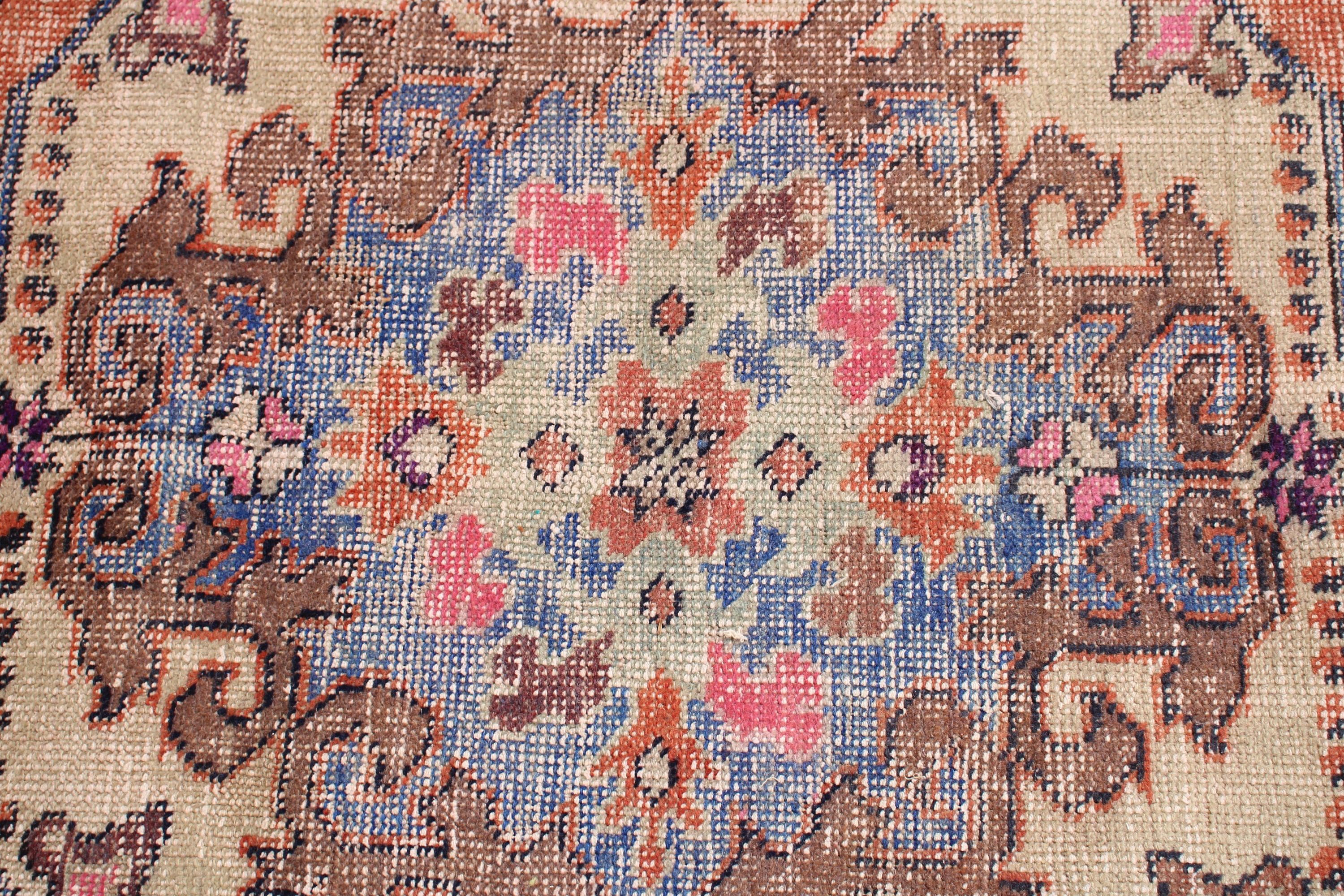 Oushak Bölge Halıları, Kırmızı Geometrik Halı, Etnik Halı, 3,9x6,6 ft Alan Halısı, Türk Halısı, Vintage Halılar, Yer Halıları, Boho Bölge Halıları, Anadolu Halıları