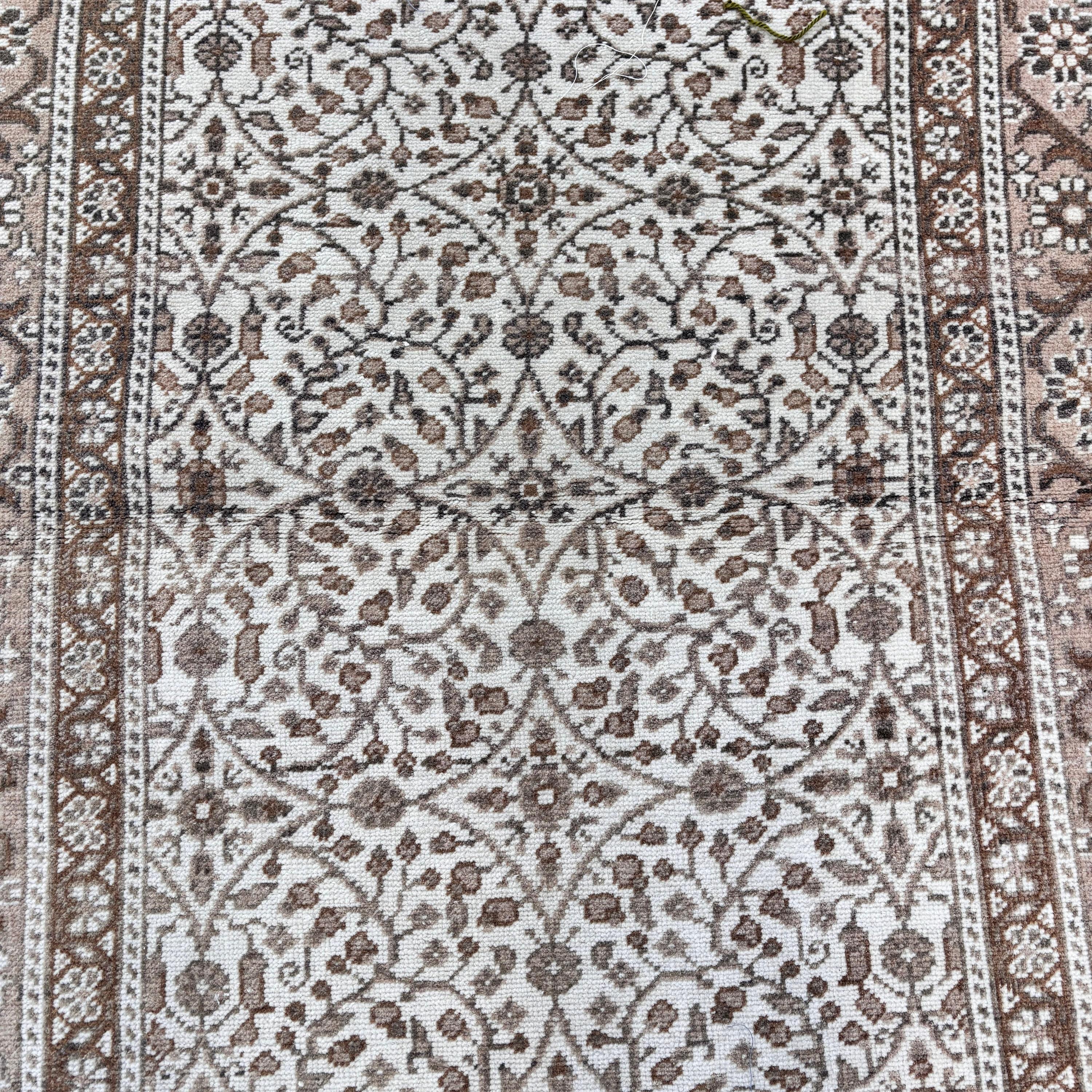 Giriş Halıları, Bej Geometrik Halılar, Ev Dekorasyonu Halısı, Türk Halıları, Boho Halıları, Vintage Halı, Oryantal Halı, Yatak Odası Halısı, 2,8x4,4 ft Küçük Halı