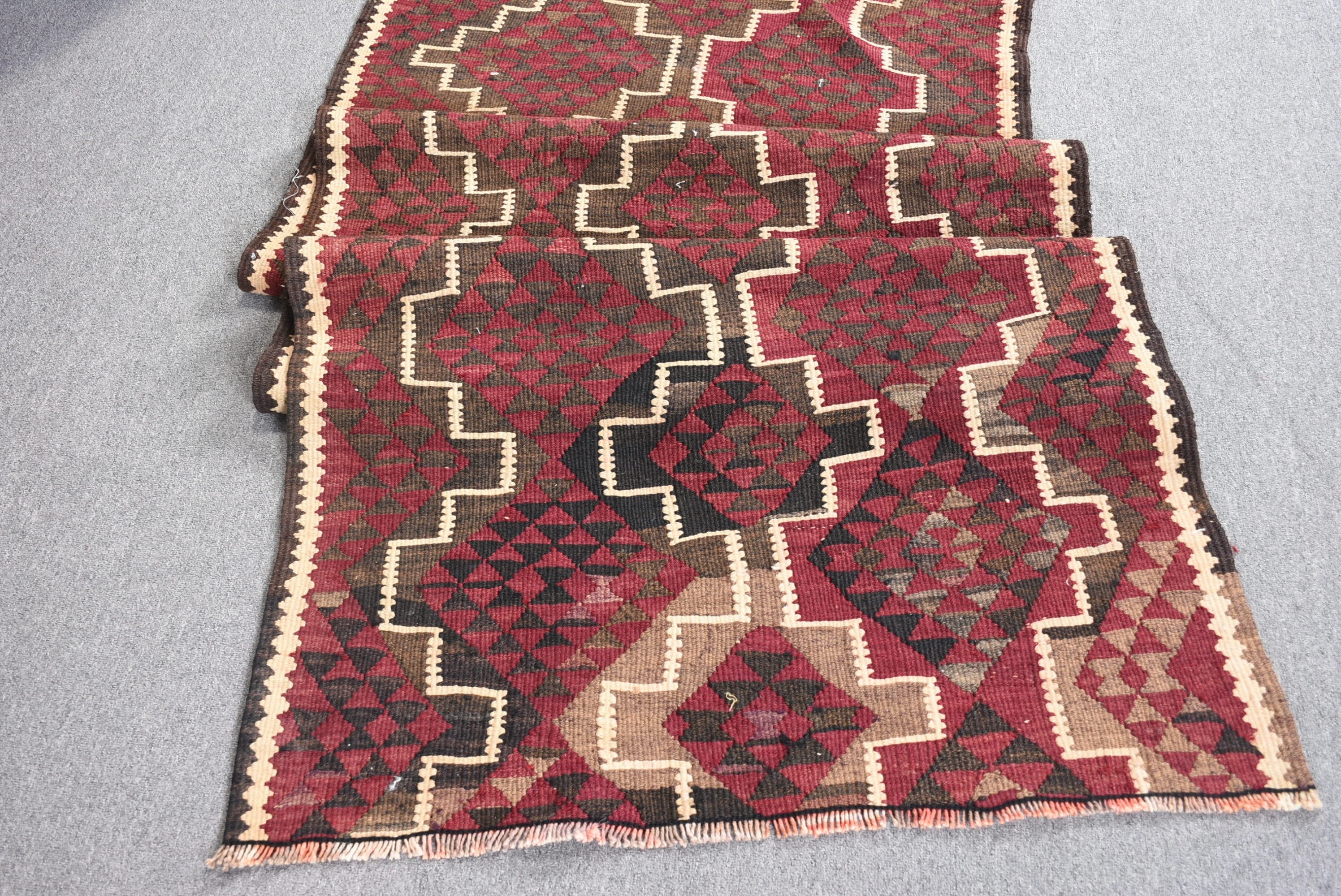 Mutfak Kilim, Kırmızı Ev dekoru Kilim, Mutfak Kilim, Uşak Kilim, Nostaljik Kilim, Koridor Kilim, 95x238 cm Yolluk Kilim, Merdiven Kilim