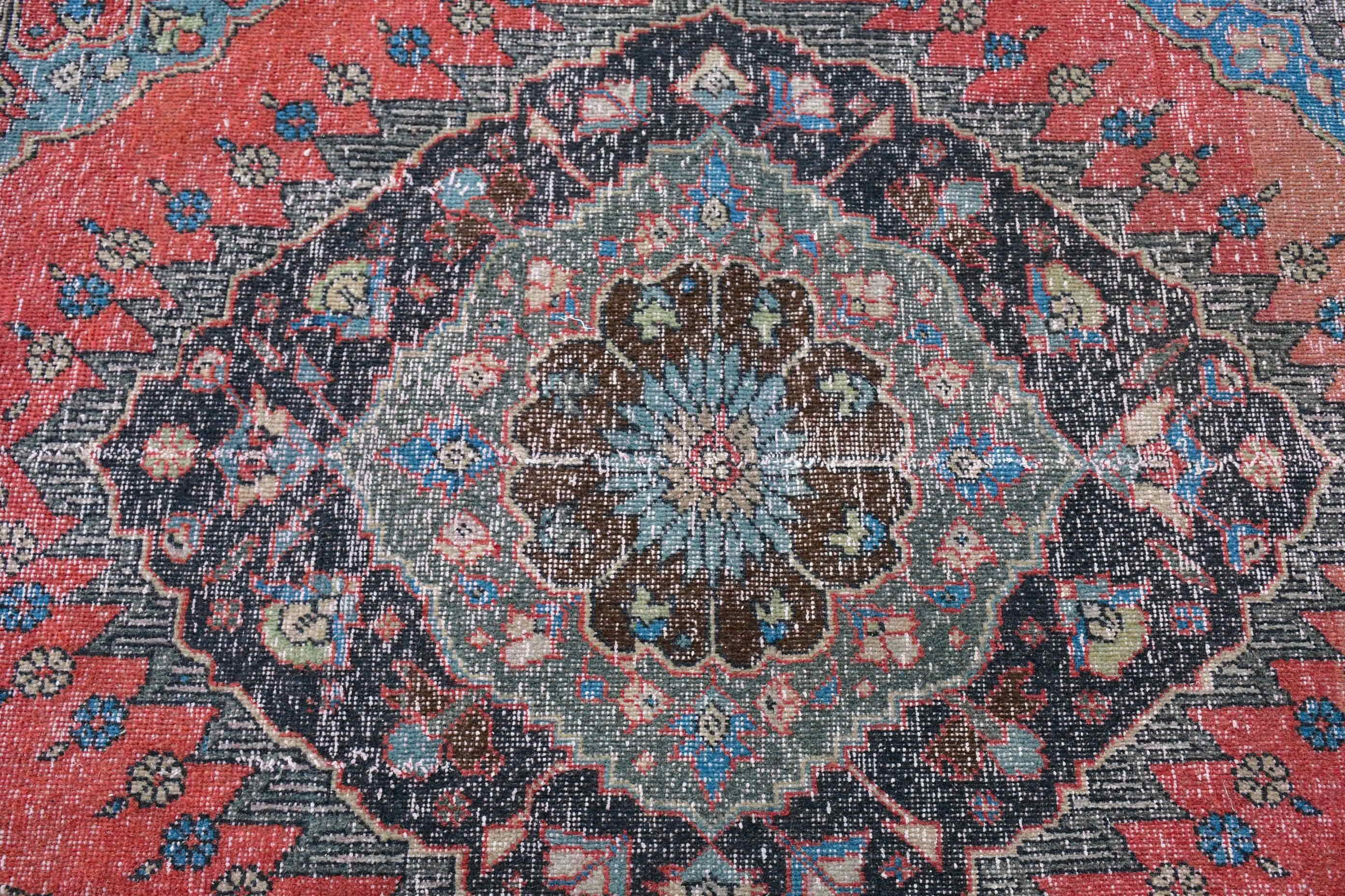 Kitchen Rugs, Rugs for Wall Hanging, Red Cool Rug, Eclectic Rug, Vintage Rugs, 3.3x4.1 ft Small Rug, Turkish Rug, Car Mat Rug