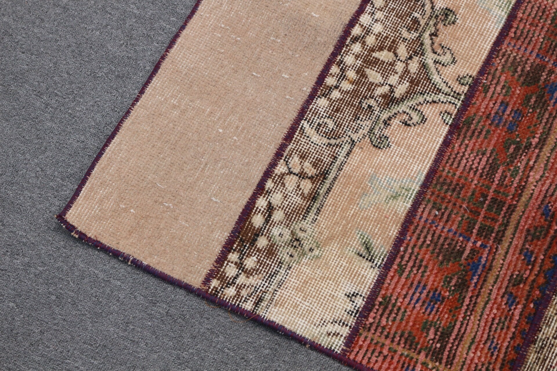 Araba Mat Halısı, Sanat Halısı, 3.2x4.2 ft Küçük Halı, Kapı Paspası Halısı, Gökkuşağı Anadolu Halısı, Vintage Halılar, Ev Dekorasyonu Halısı, Türk Halısı