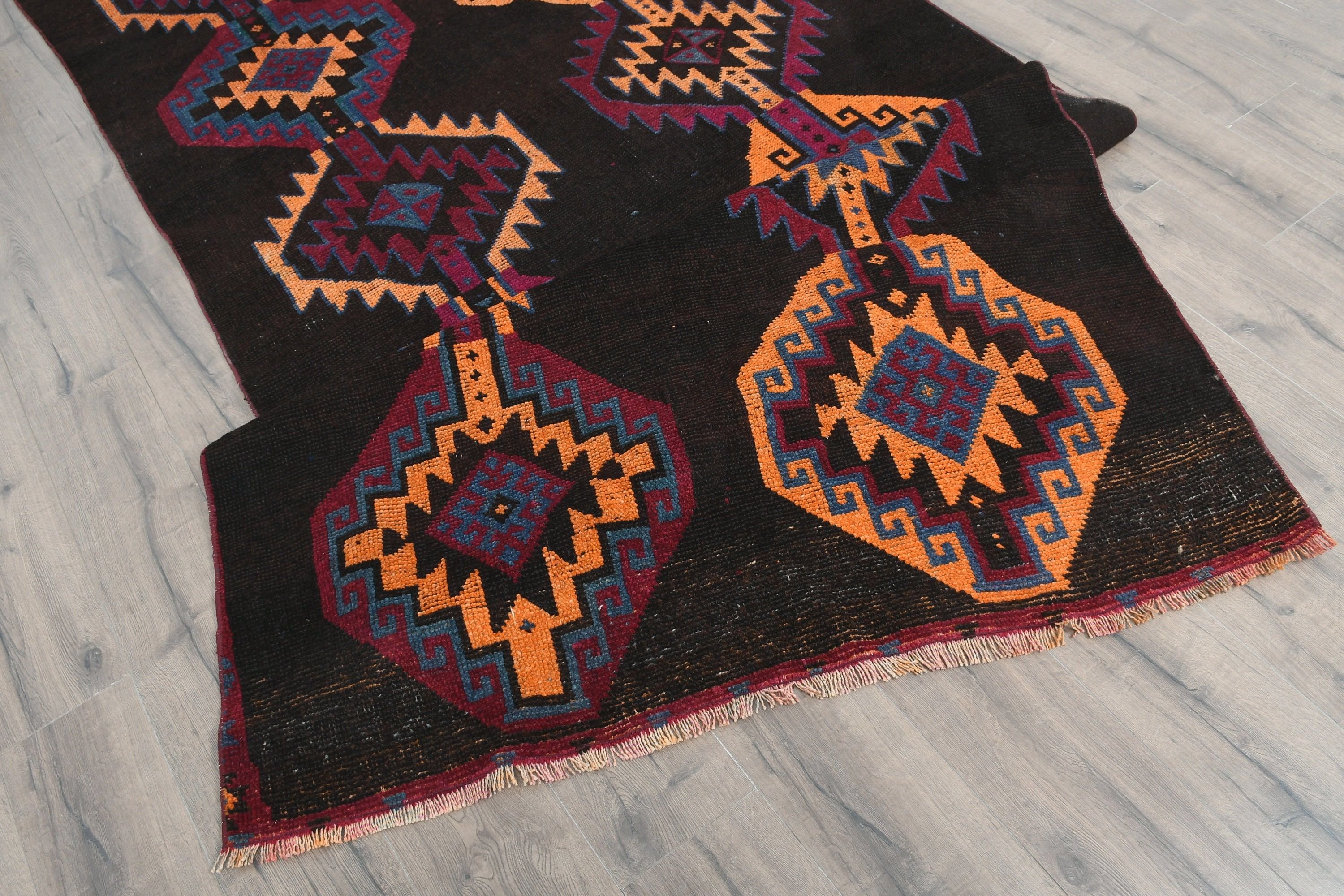 Dorm Rug, Oriental Rugs, Turkish Rug, Rugs for Corridor, Pink Moroccan Rugs, Kitchen Rug, 4.8x13.1 ft Runner Rug, Vintage Rug, Moroccan Rug