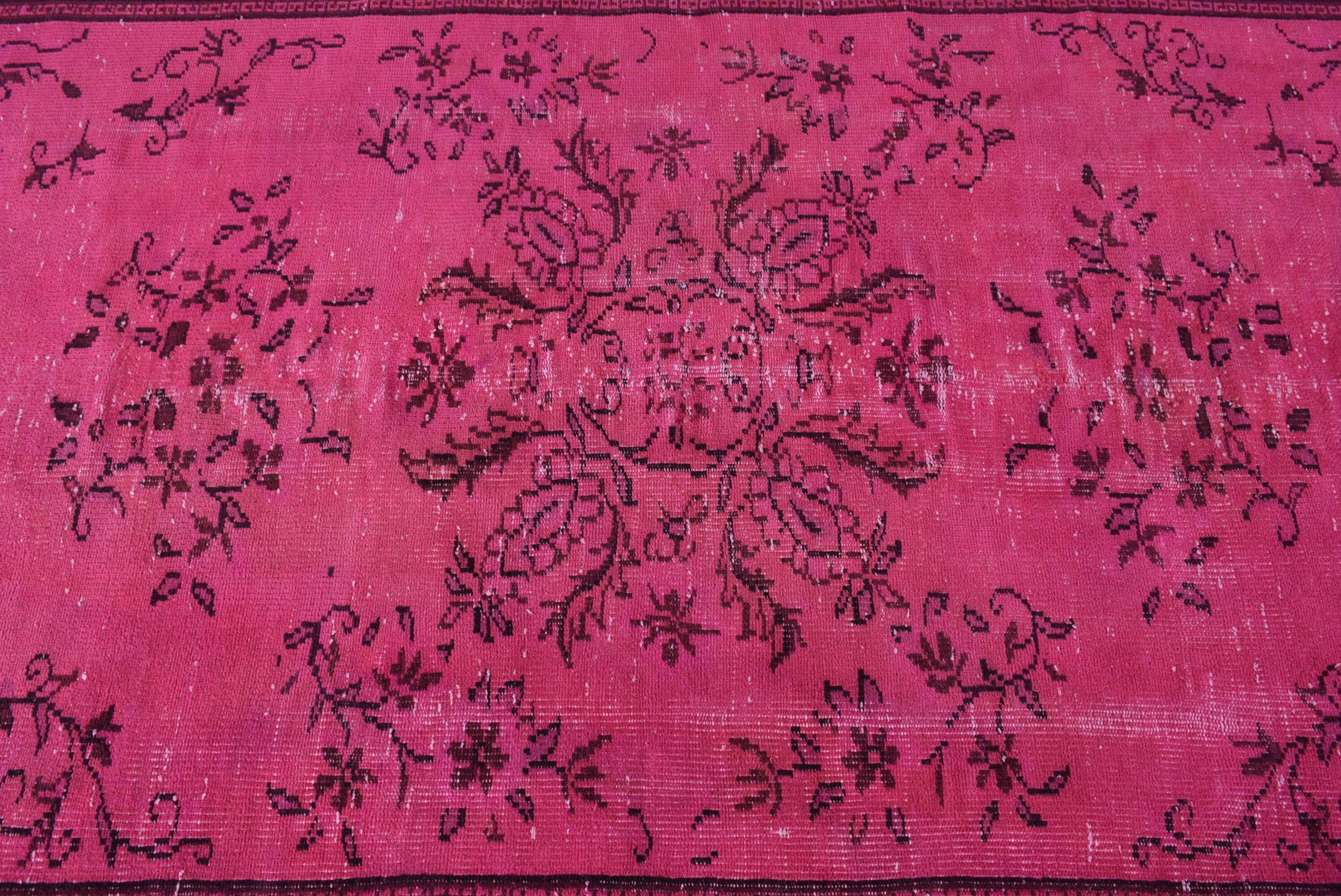 4.9x8.5 ft Large Rugs, Anatolian Rugs, Bedroom Rugs, Living Room Rug, Wool Rug, Pink Wool Rug, Vintage Rugs, Turkish Rug, Rugs for Bedroom