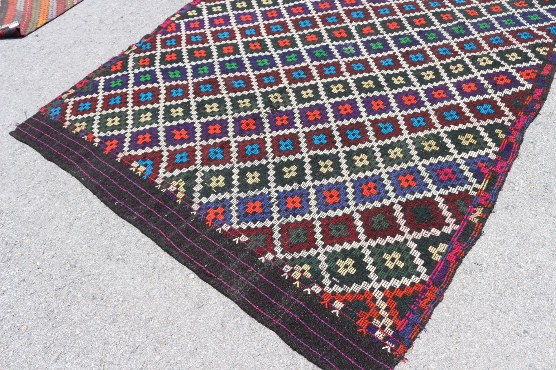 Yemek Odası Halısı, Oturma Odası Halısı, Türk Halıları, Siyah Yatak Odası Halıları, Vintage Halı, Kilim, 6.5x10.2 ft Büyük Halı, Yatak Odası Halıları, Antika Halılar