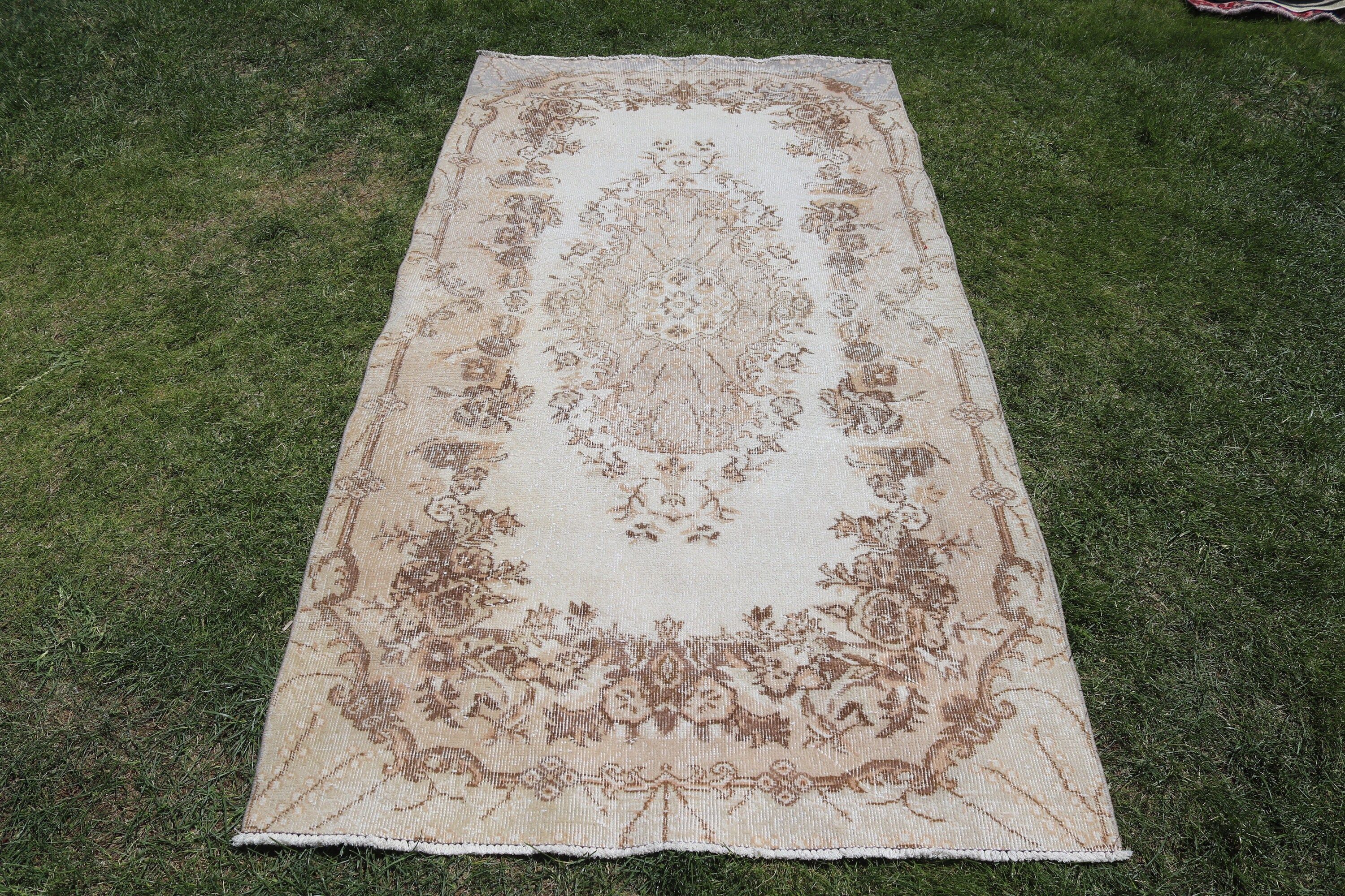 Kitchen Rugs, Outdoor Rug, Rugs for Area, Vintage Rug, Bedroom Rugs, Turkish Rug, Beige  3.6x7.2 ft Area Rug