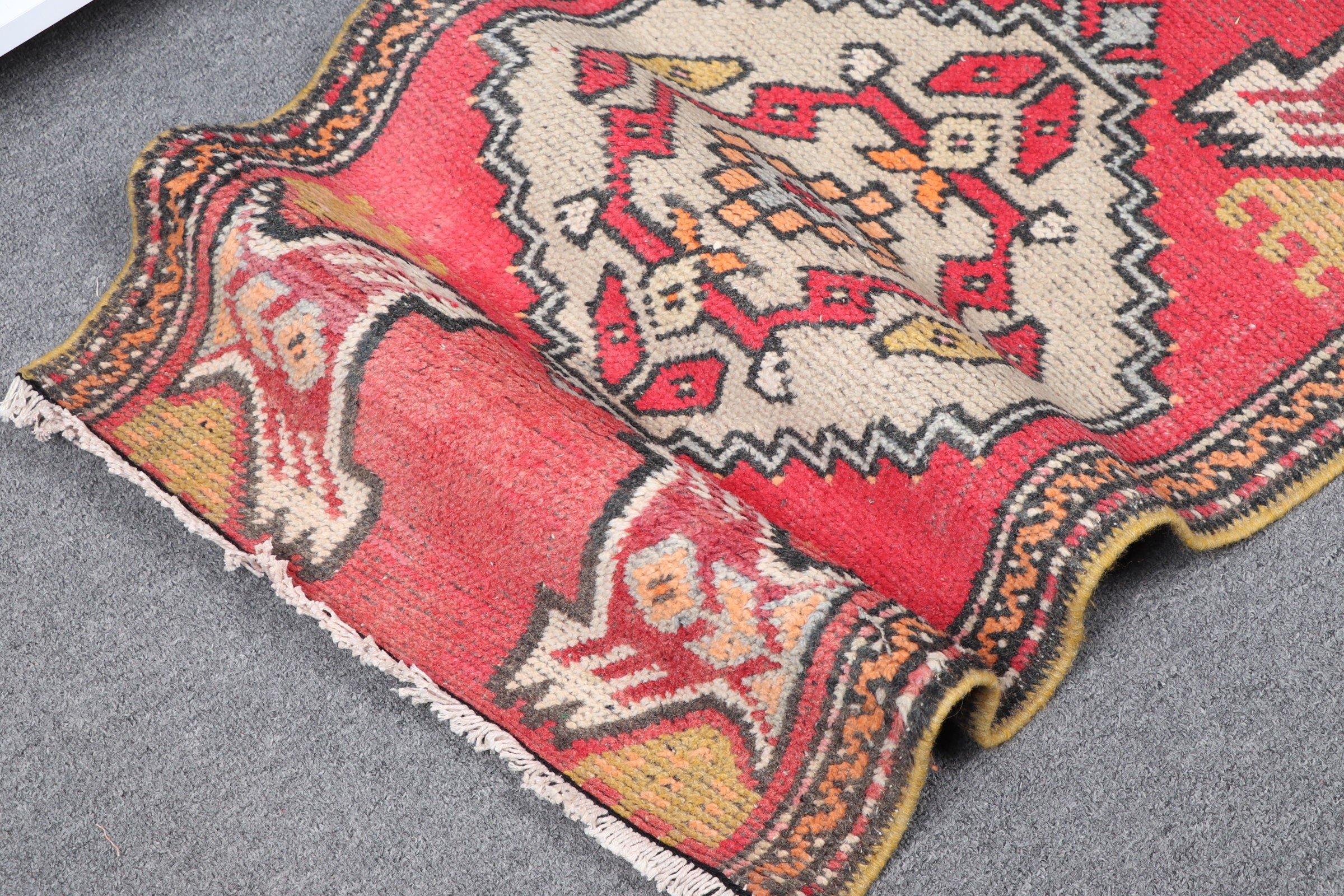 Red Home Decor Rug, Retro Rug, 1.8x2.7 ft Small Rugs, Vintage Rug, Turkish Rugs, Anatolian Rug, Kitchen Rugs, Nursery Rug, Oriental Rug