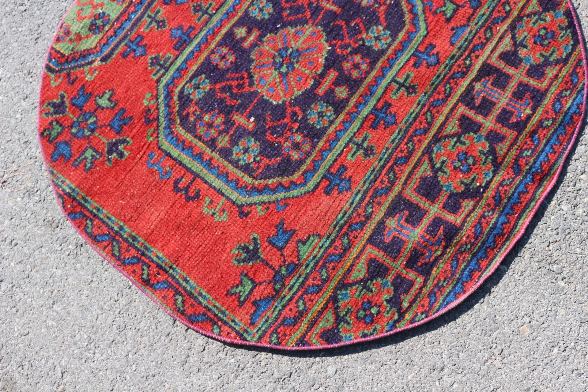 Car Mat Rugs, Turkish Rug, Vintage Rug, Anatolian Rug, 3.5x3.4 ft Small Rug, Rugs for Kitchen, Nursery Rug, Red Antique Rug, Bedroom Rug