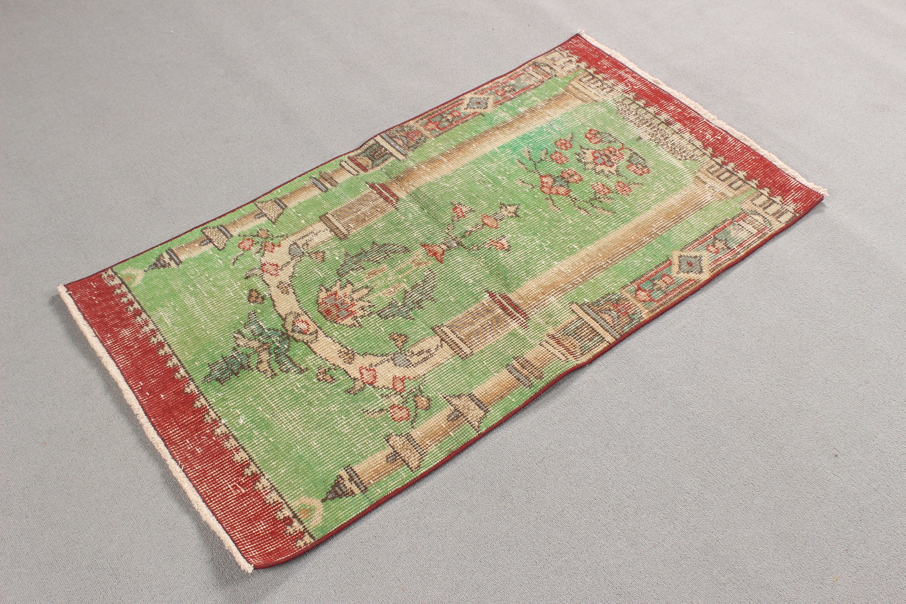 Bath Rugs, Vintage Rugs, Turkish Rugs, 2.2x4.1 ft Small Rugs, Small Boho Rug, Red Wool Rugs, Oriental Rugs, Aztec Rug