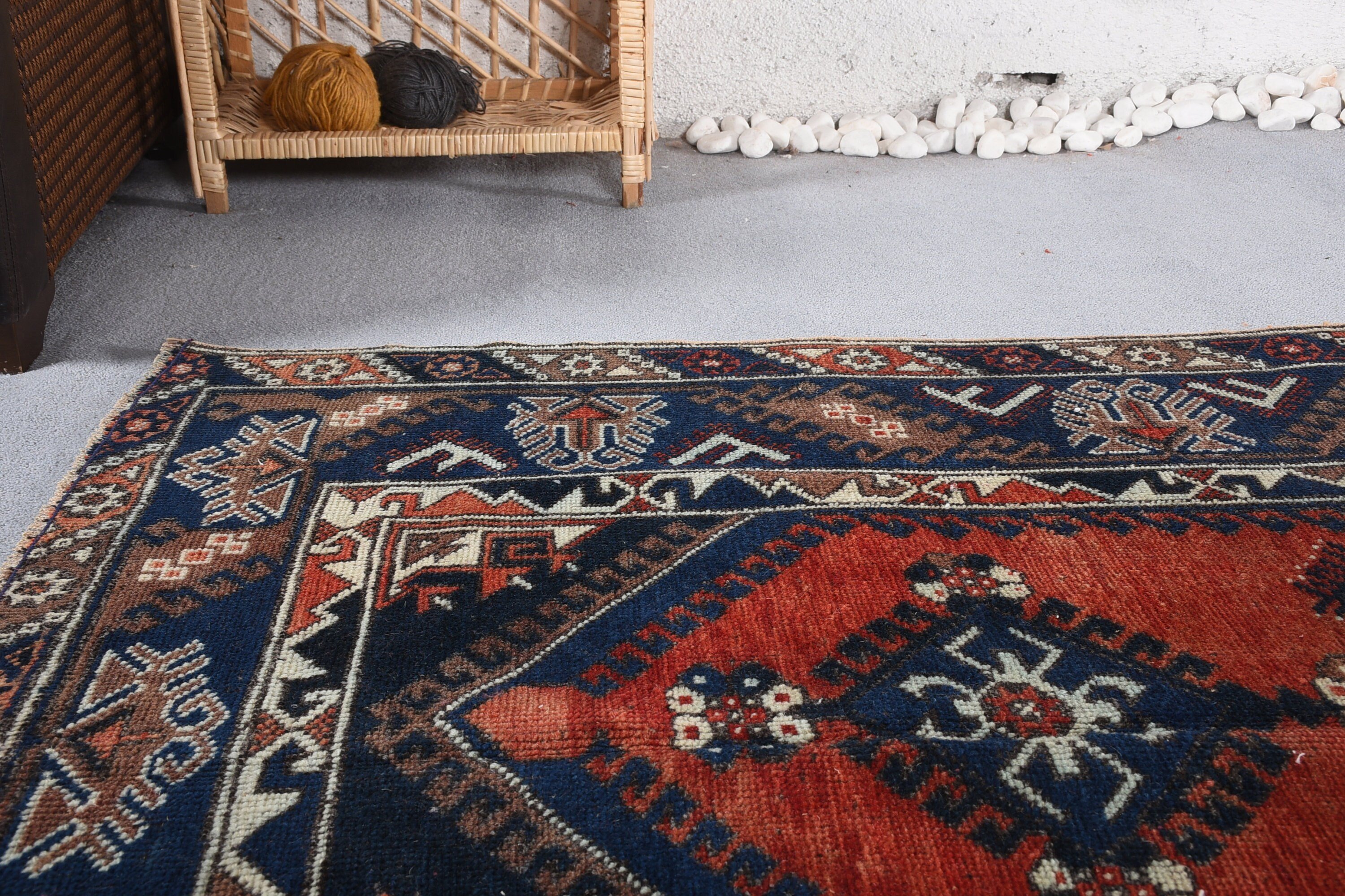 Bedroom Rug, Turkish Rugs, Nursery Rugs, Natural Rugs, Blue Home Decor Rugs, 4.1x6.5 ft Area Rugs, Living Room Rug, Vintage Rug, Floor Rug