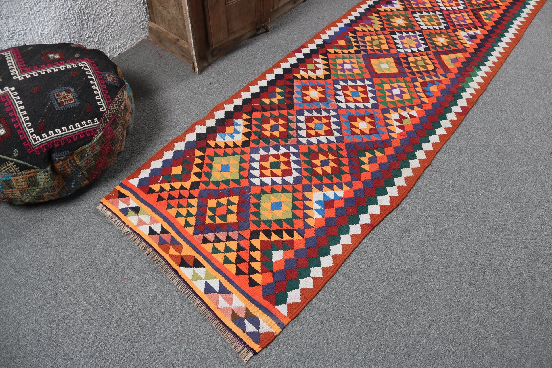 Oryantal Halılar, Uzun Yolluk Halı, Vintage Halılar, Yer Halısı, Koridor Halıları, 2,6x8,9 ft Yolluk Halıları, Türk Halısı, Gökkuşağı Boho Halısı, Harika Halılar