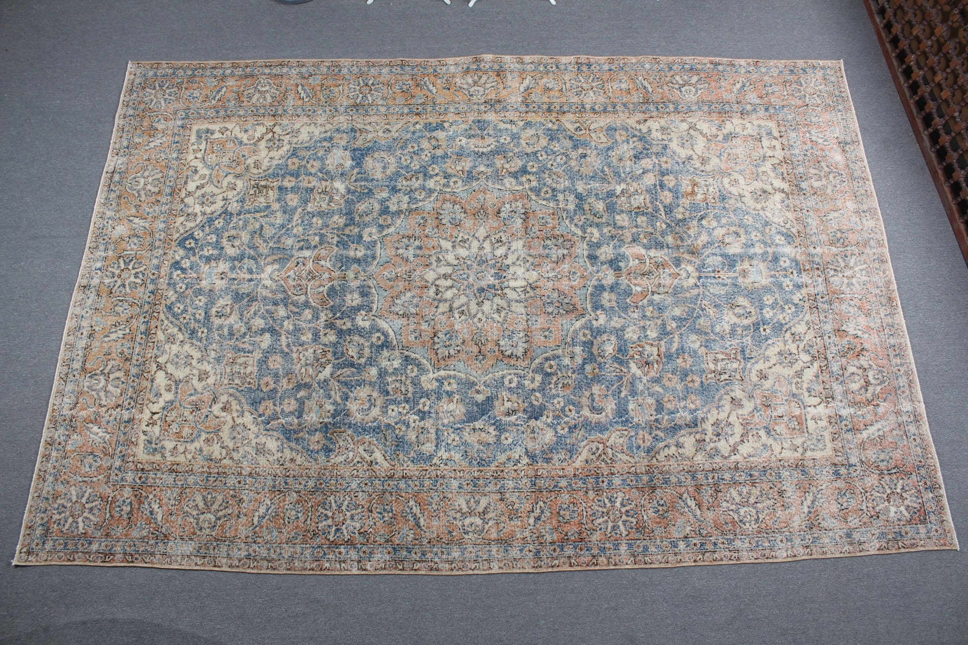 Bohem Halılar, Salon Halıları, 8.1x12.7 ft Büyük Boy Halı, Mavi Yer Halıları, Oryantal Halılar, Salon Halısı, Türk Halıları, Vintage Halılar, Ev Dekorasyonu Halısı