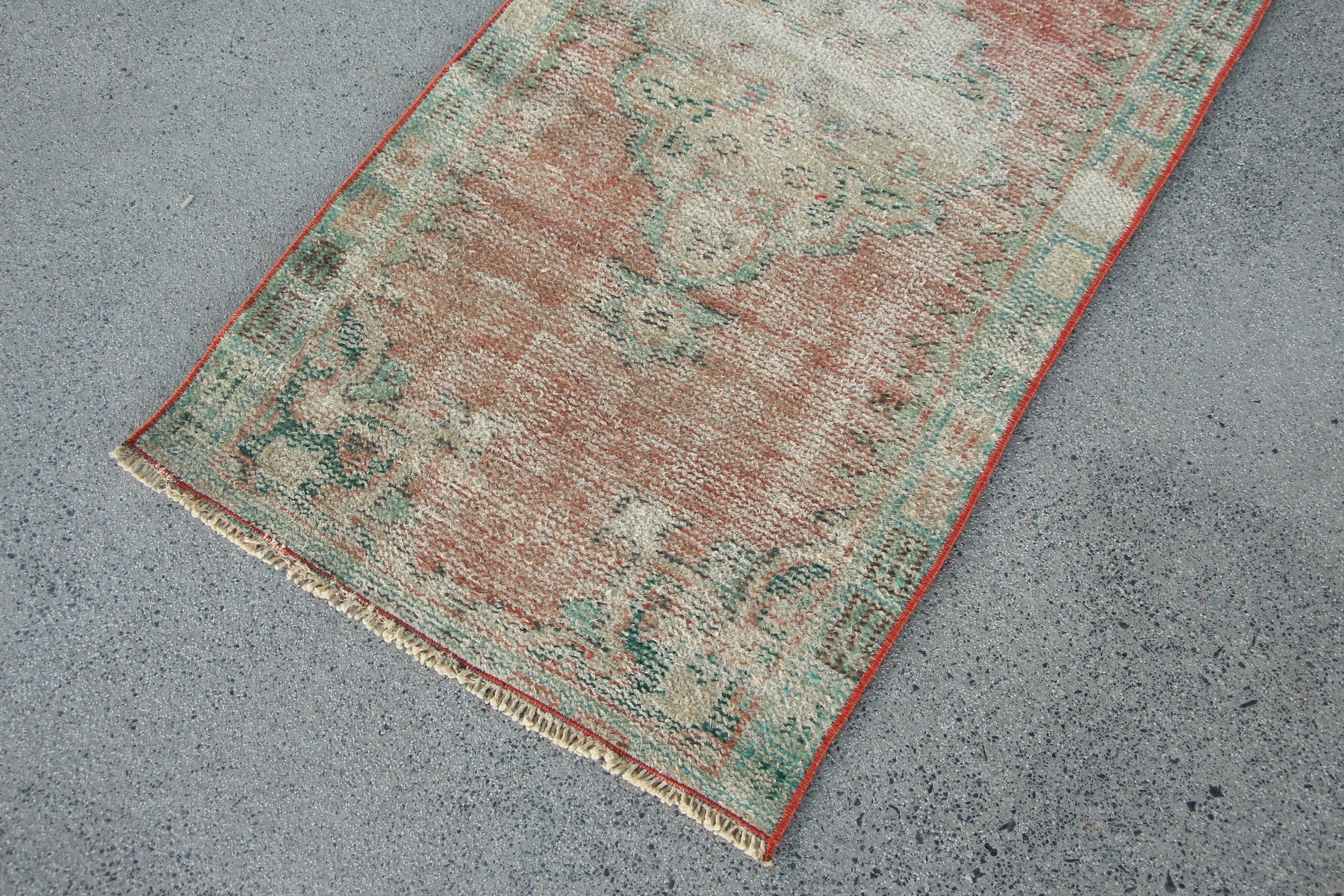 Moroccan Rug, Rugs for Nursery, 2x4 ft Small Rugs, Pale Rugs, Vintage Rug, Bathroom Rug, Turkish Rug, Orange Cool Rugs, Kitchen Rug