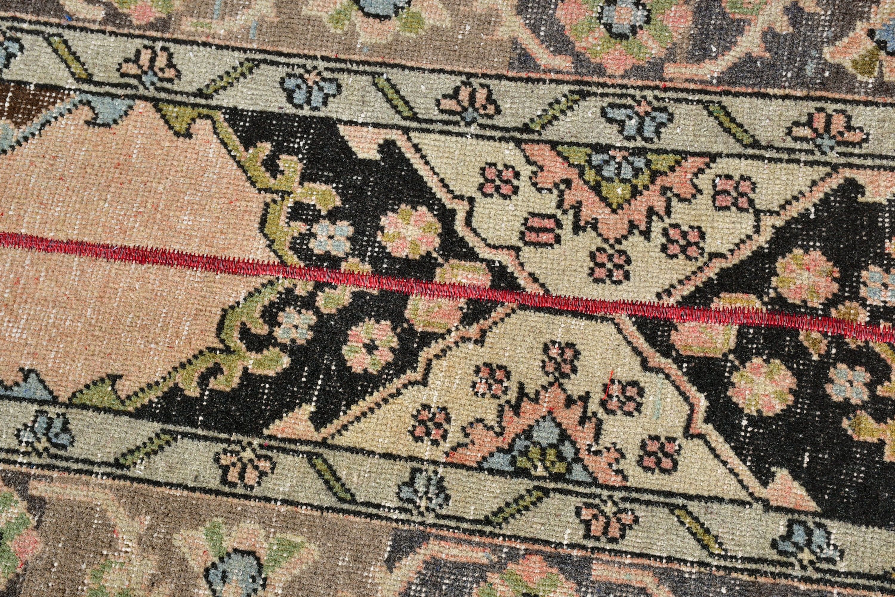 Corridor Rug, Brown Bedroom Rugs, Rugs for Stair, 2.4x13.2 ft Runner Rug, Turkish Rugs, Anatolian Rug, Wool Rug, Vintage Rugs, Stair Rugs