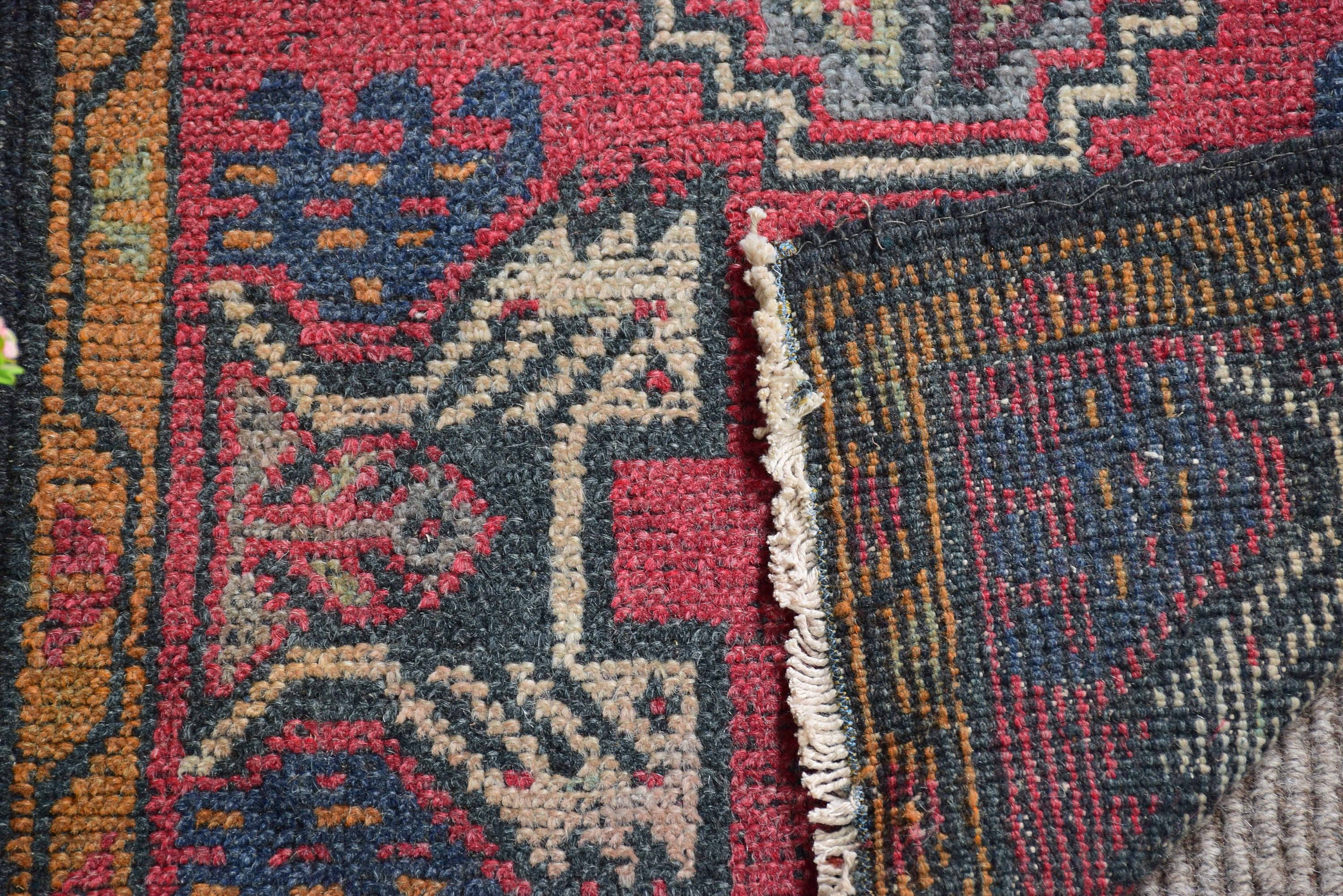 Turkish Rugs, Aztec Rug, Bedroom Rug, Rugs for Bedroom, Red Home Decor Rug, Moroccan Rugs, Vintage Rug, 1.7x3.3 ft Small Rug, Bathroom Rugs