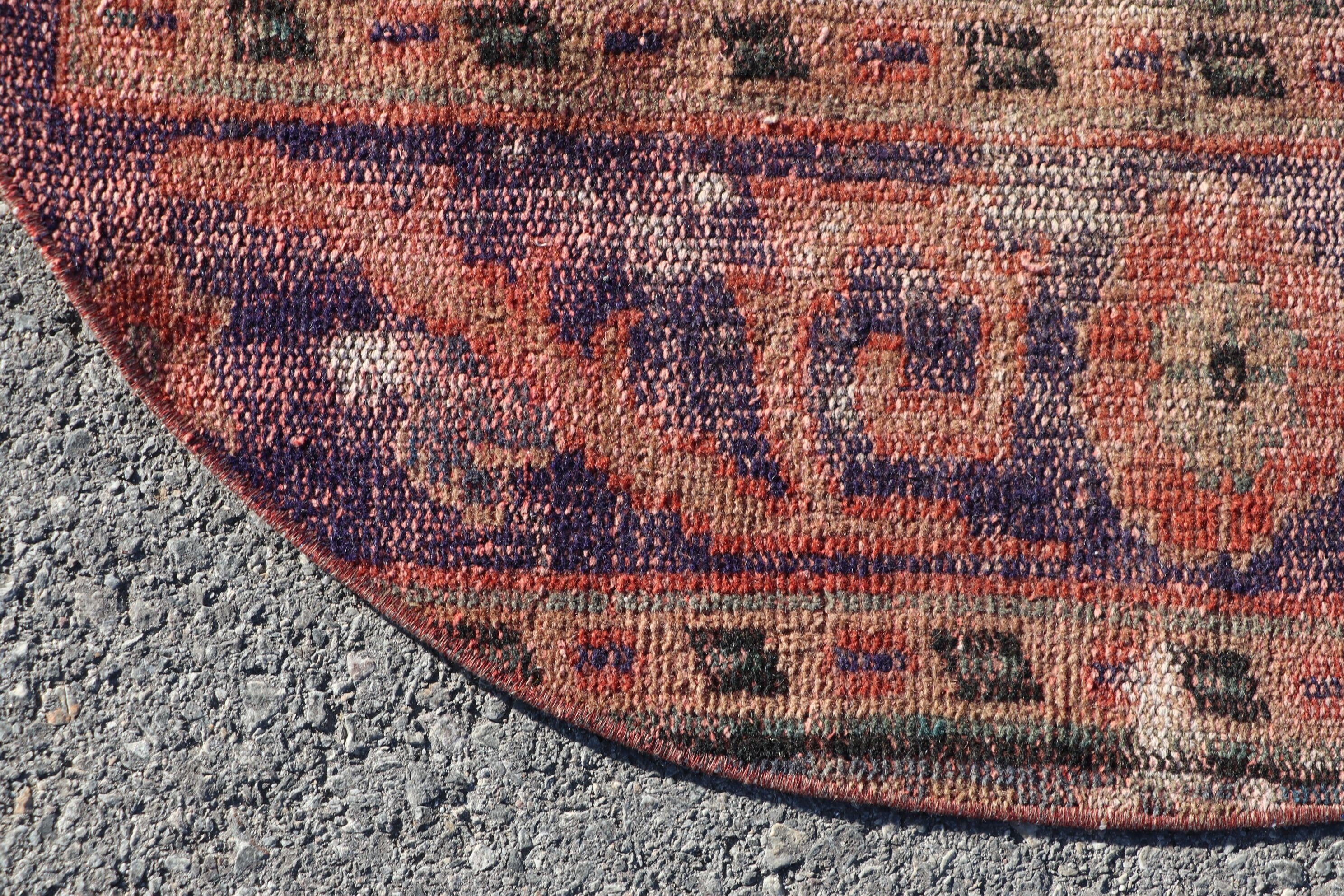 Door Mat Rug, Rugs for Door Mat, Red  3x3 ft Small Rug, Vintage Rug, Antique Rugs, Floor Rugs, Turkish Rug, Wall Hanging Rug