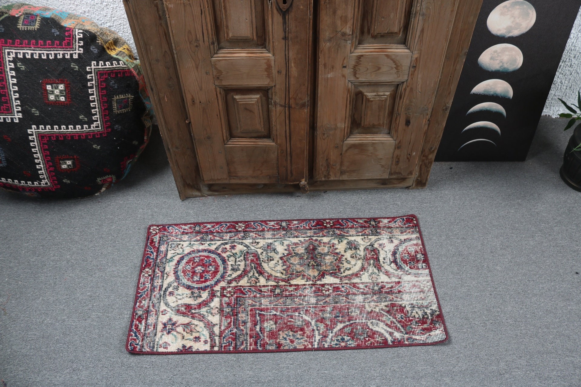 Mutfak Halıları, Modern Halılar, Türk Halıları, Oryantal Halılar, Kırmızı El Dokuma Halılar, Vintage Halılar, Kapı Paspas Halıları, 1.5x3 ft Küçük Halılar