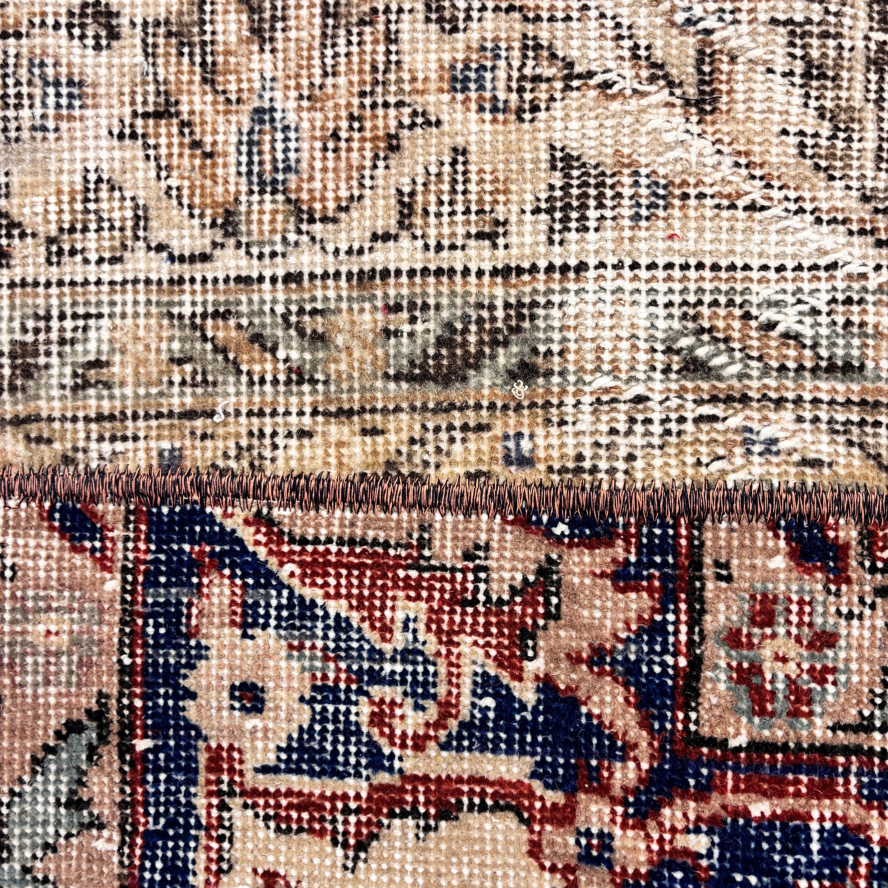 Oushak Halı, Boho Halılar, Küçük Vintage Halılar, Mavi Oryantal Halılar, Vintage Halı, 2,3x3,8 ft Küçük Halı, Türk Halıları, Yatak Odası Halıları, Nötr Halı