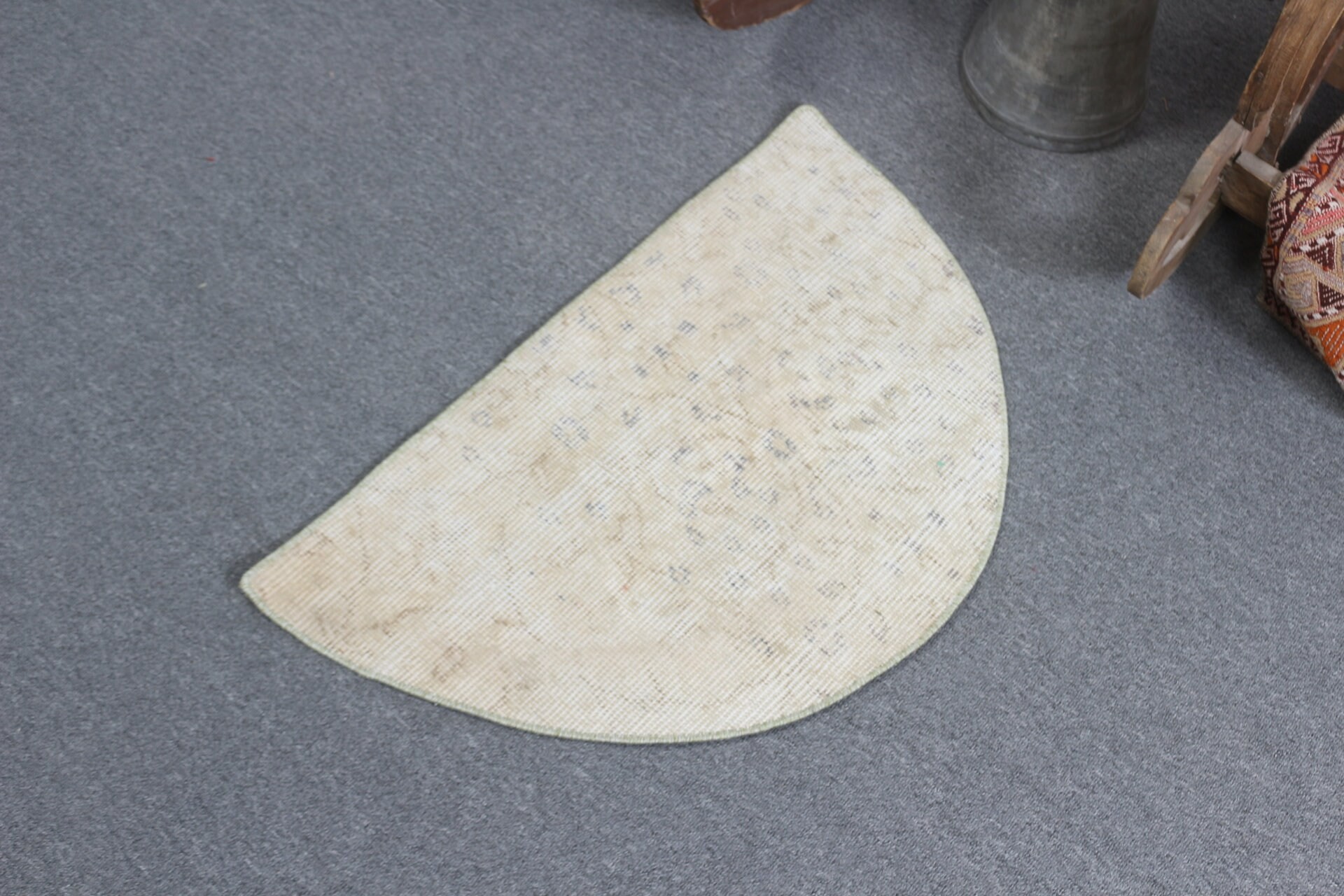 Giriş Halısı, Türk Halısı, Vintage Halı, 2,5x1,5 ft Küçük Halı, Bej Yatak Odası Halısı, Yün Halısı, Ev Dekor Halısı, Mutfak Halıları, Banyo Halısı