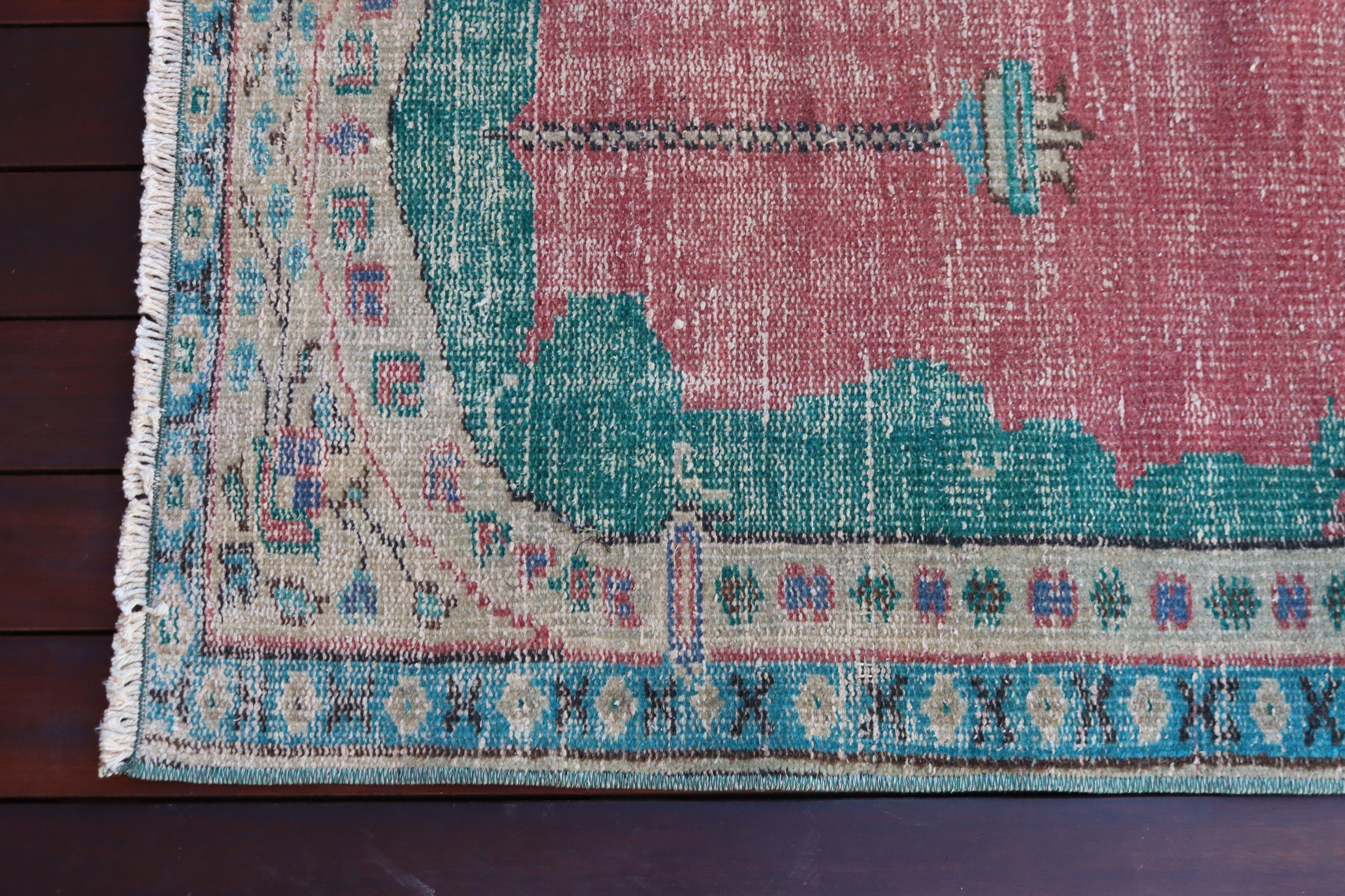 Kırmızı Soğuk Halı, Küçük Boho Halılar, Etnik Halılar, Türk Halısı, Nötr Halılar, Vintage Halılar, Yatak Odası Halısı, El Dokuma Halı, 2,5x4,9 ft Küçük Halılar