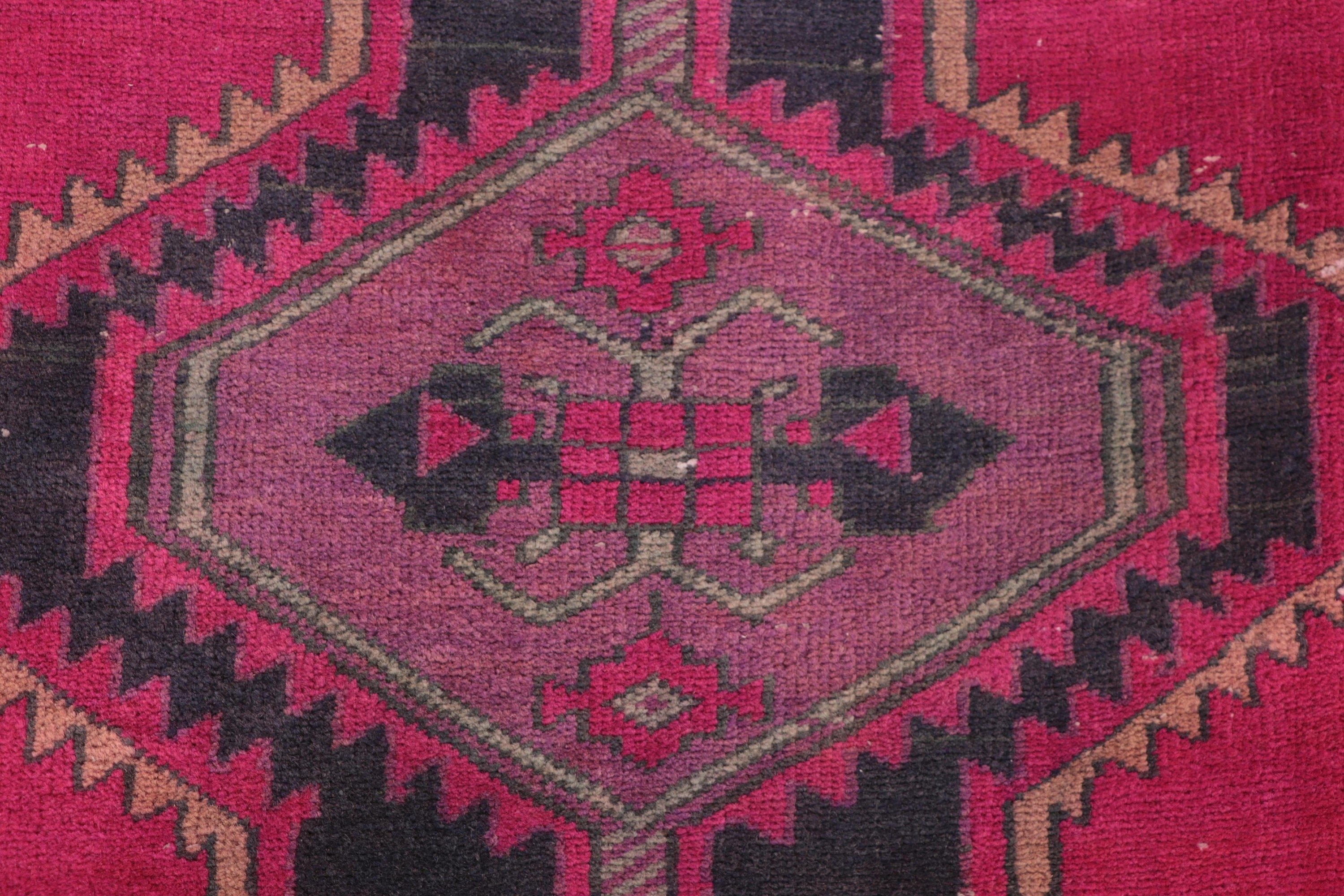 Kitchen Rug, Corridor Rug, Pink Antique Rug, Stair Rug, Flatweave Rug, Tribal Rugs, Vintage Rugs, Turkish Rugs, 2.3x11.8 ft Runner Rugs