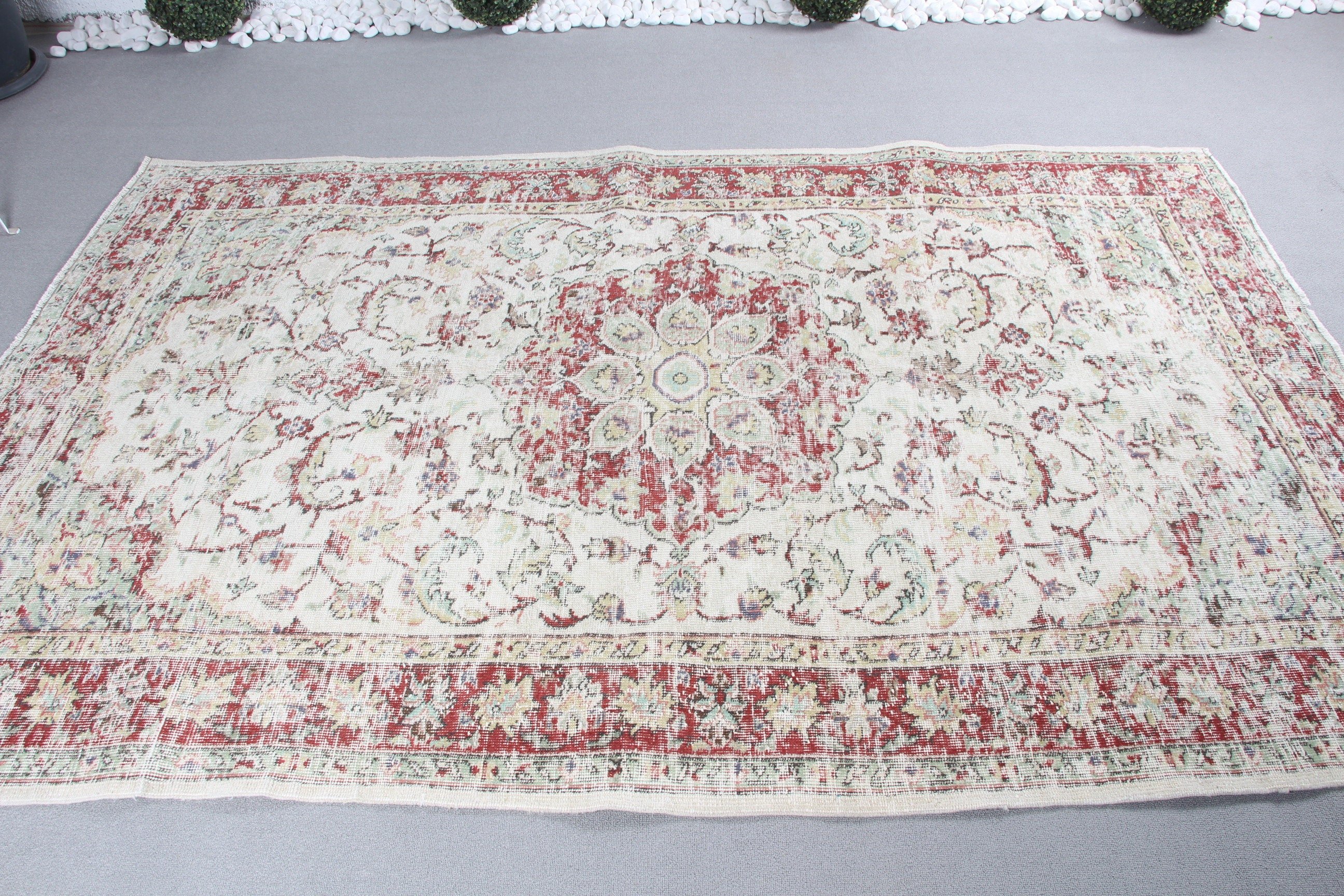 Dorm Rug, Vintage Rug, Antique Rugs, Beige Antique Rug, 5.2x8.2 ft Large Rug, Living Room Rug, Turkish Rug, Anatolian Rugs, Dining Room Rug