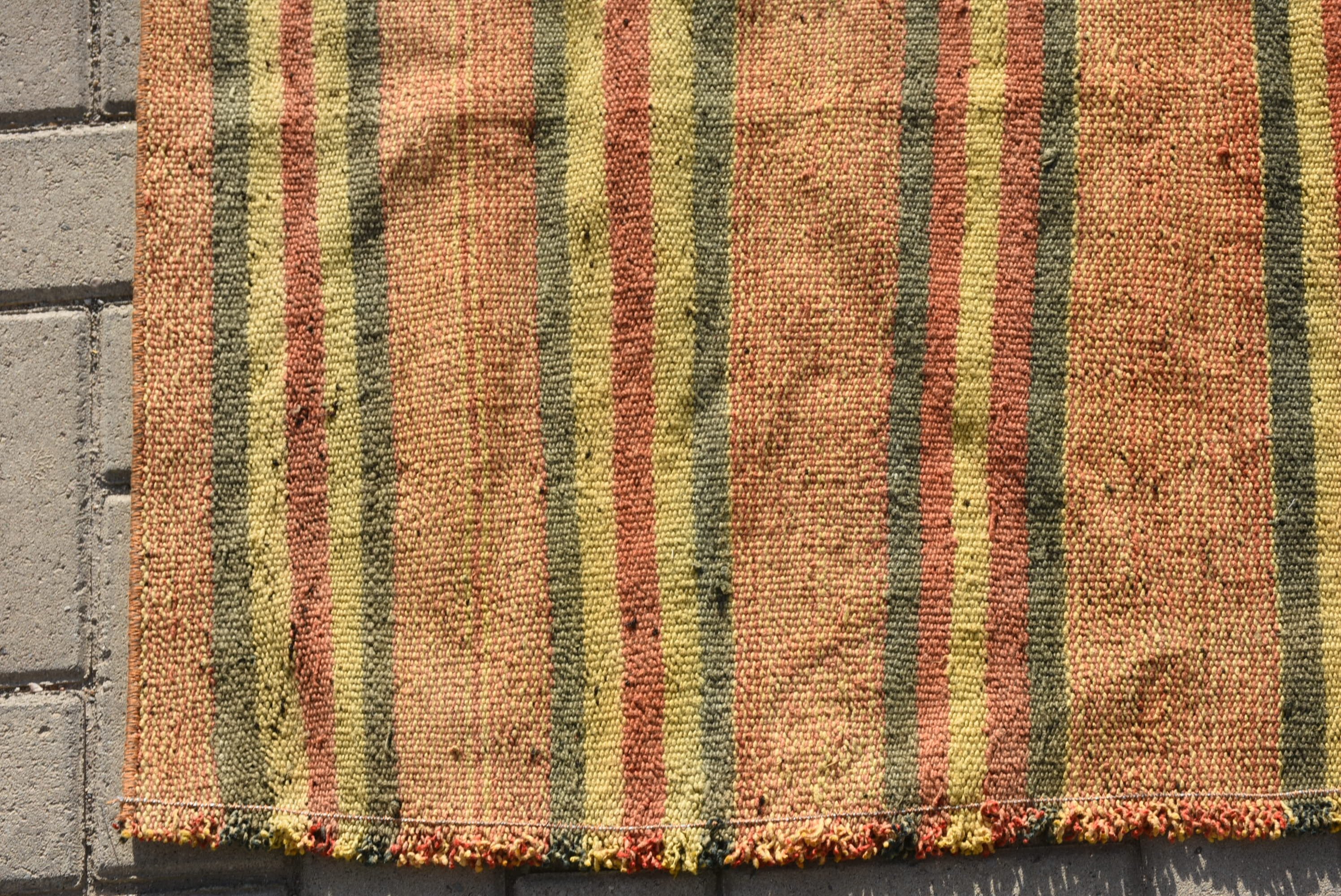 Kilim, Vintage Halılar, Oryantal Halı, Yemek Odası Halıları, Yatak Odası Halıları, 3.7x8 ft Alan Halısı, Turuncu Oryantal Halı, Anadolu Halısı, Türk Halısı