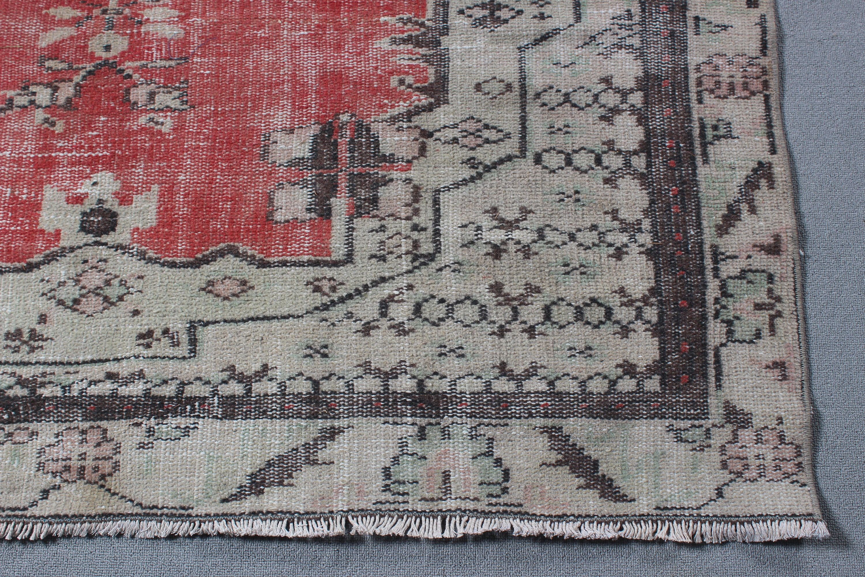 Vintage Rugs, Bedroom Rugs, Anatolian Rugs, Turkey Rugs, Floor Rugs, Red Oriental Rug, Living Room Rugs, Turkish Rugs, 5.2x8.5 ft Large Rug