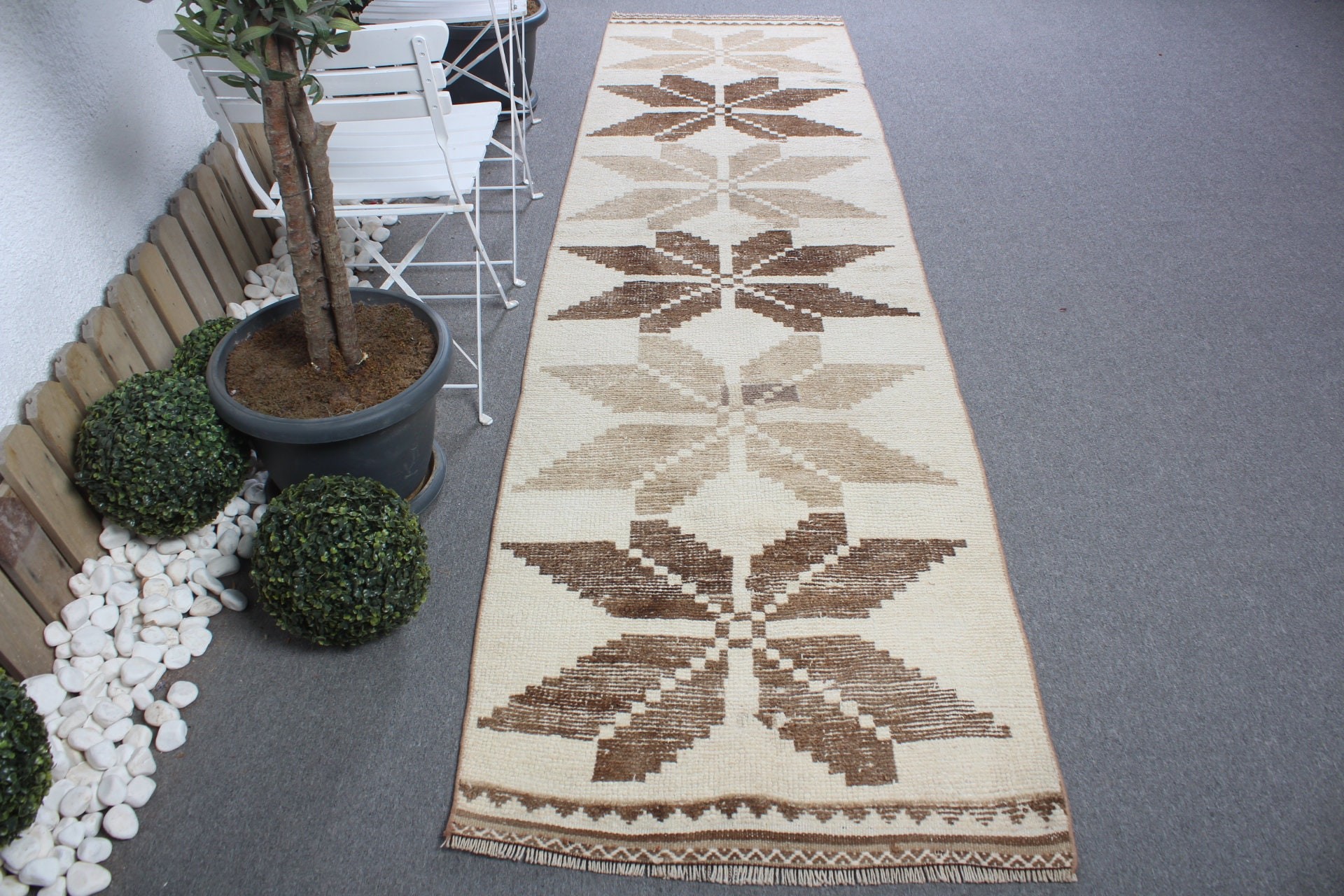 Turkish Rugs, 2.8x10.9 ft Runner Rug, Anatolian Rug, Vintage Rug, Beige Bedroom Rug, Kitchen Rug, Cool Rug, Rugs for Hallway, Corridor Rug