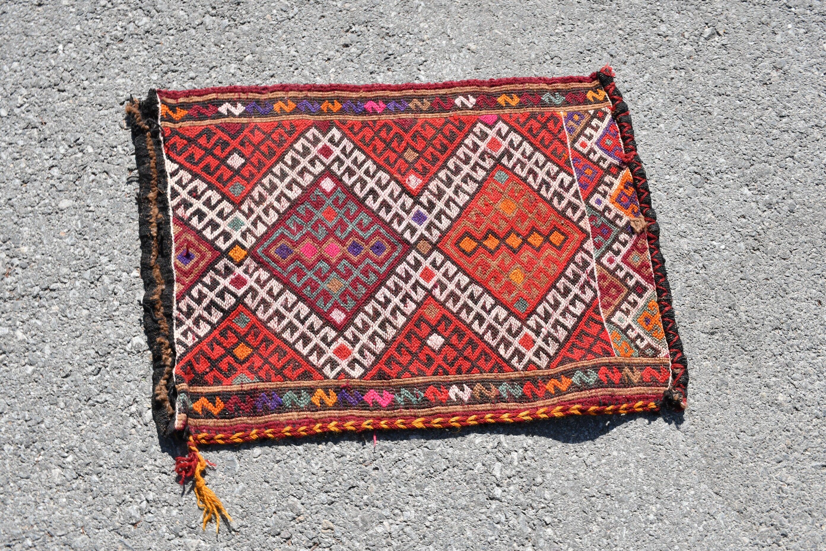 Yatak odası Kilim, Giriş Kilim, Antik Kilim, Türk Kilim, Paspas Kilim, Kırmızı Renkli Kilim, 48x67 cm Küçük Kilim, Duvar Kilim