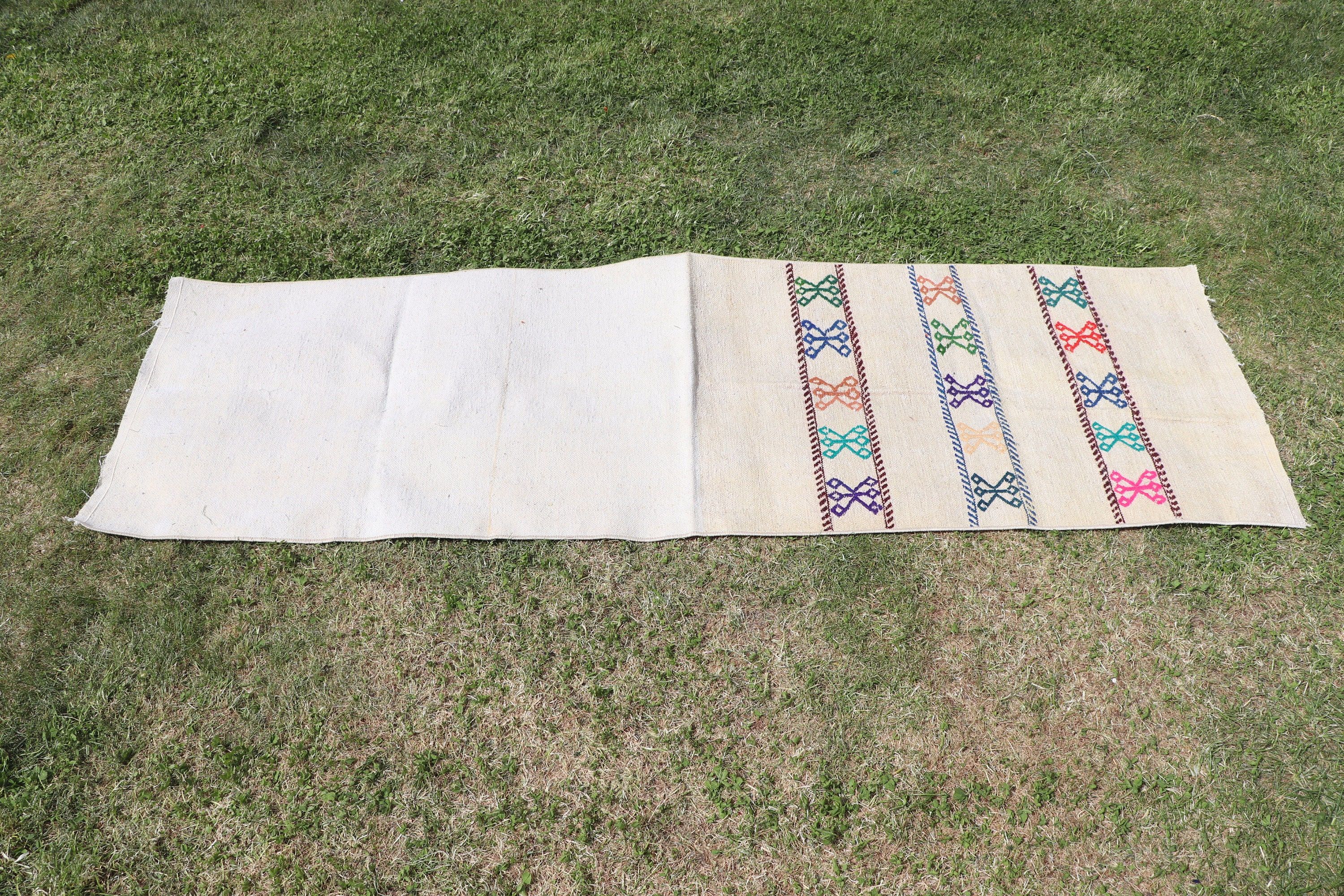 Antika Halılar, Beni Ourain Yolluk Halısı, Türk Halıları, Boho Halısı, Kilim, Vintage Halı, Bej Yatak Odası Halıları, 1.9x6 ft Koşucu Halısı, Uzun Yolluk Halıları