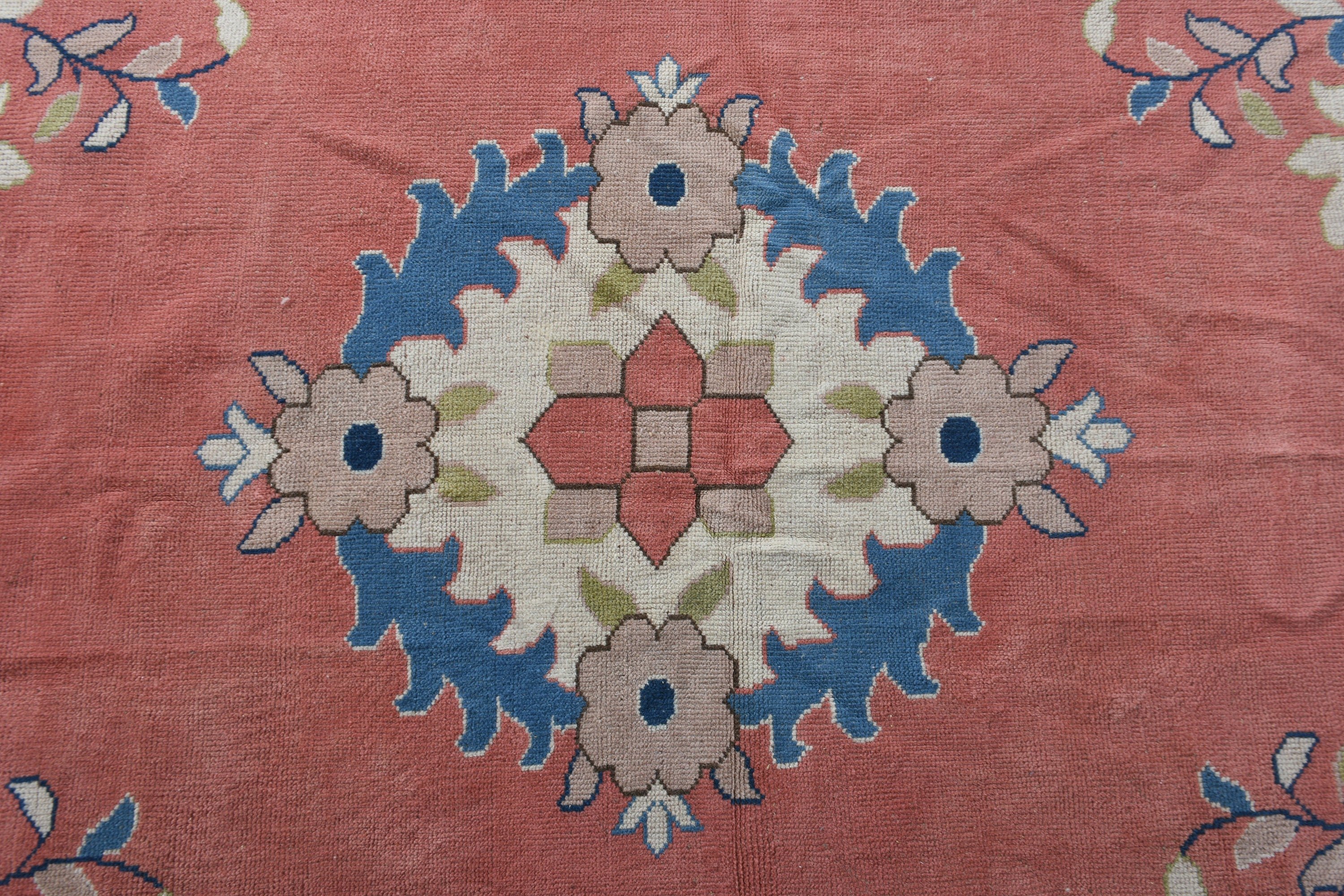 Bohem Halılar, Pembe Oushak Halılar, Anadolu Halısı, Türk Halısı, Yatak Odası Halısı, Vintage Halı, Yemek Odası Halısı, Yer Halısı, 6.3x9 ft Büyük Halılar