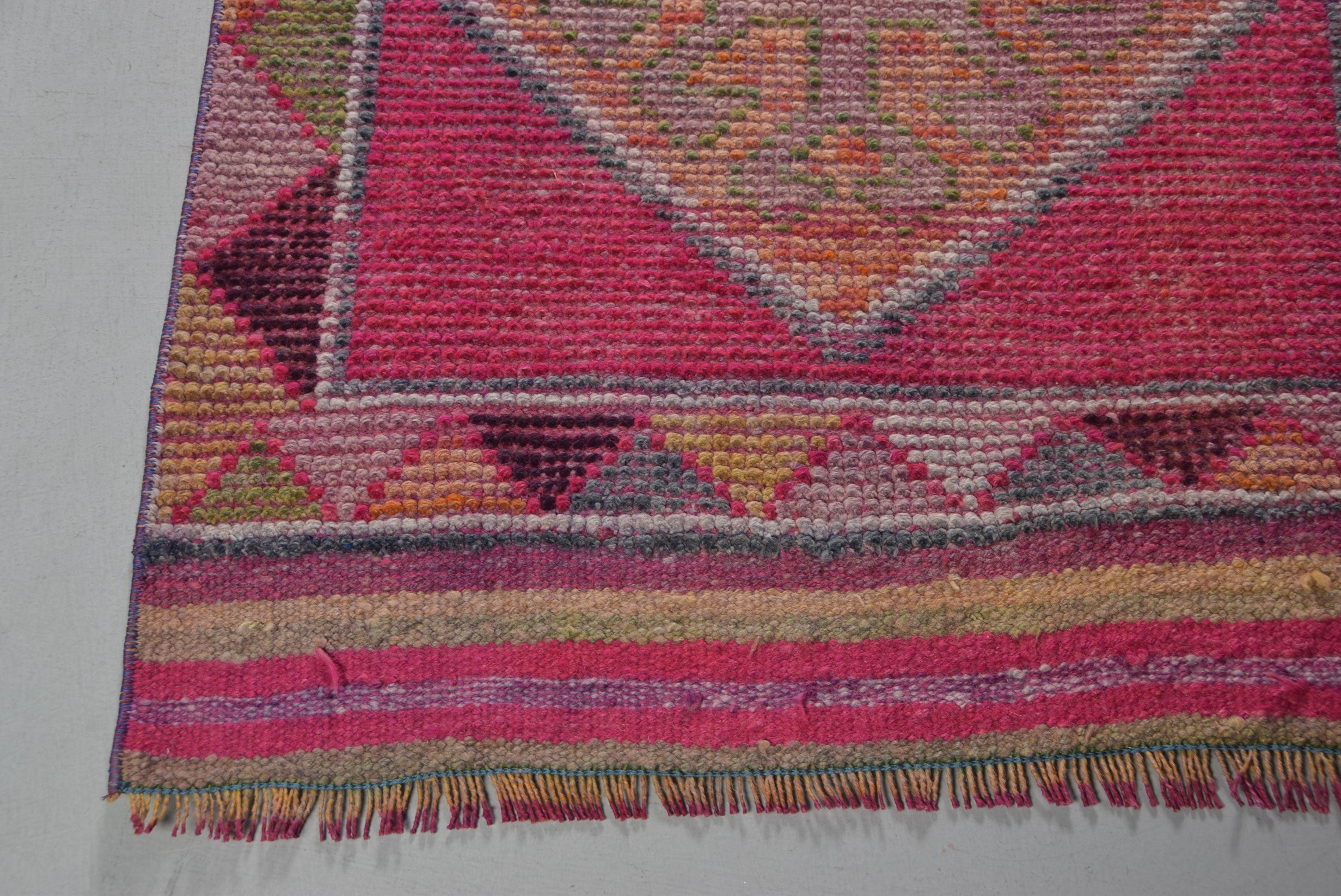 Pink Cool Rug, Hallway Rugs, Home Decor Rug, Bedroom Rugs, 2.9x10.4 ft Runner Rug, Vintage Rug, Dorm Rug, Turkish Rugs, Stair Rugs, Art Rug