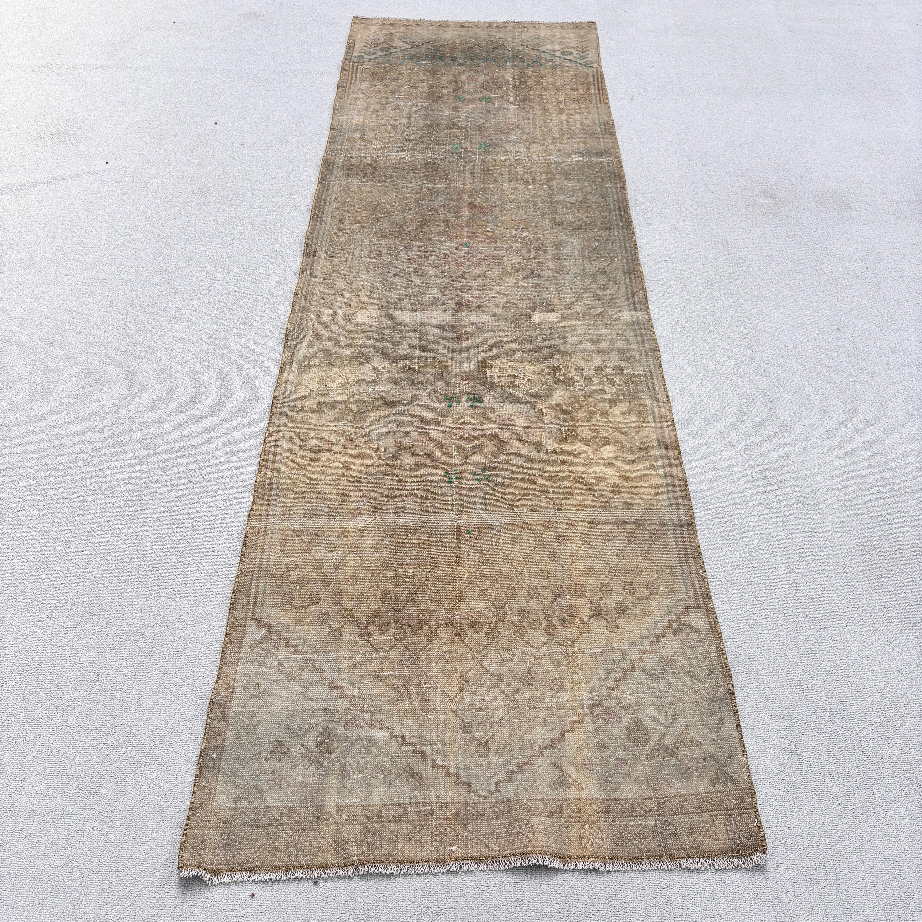 Vintage Halılar, Nötr Halı, 2.7x9 ft Runner Halı, Türk Halısı, Bej Düz Dokuma Halılar, Beni Ourain Runner için Halılar, Havalı Halı, Koridor Halıları