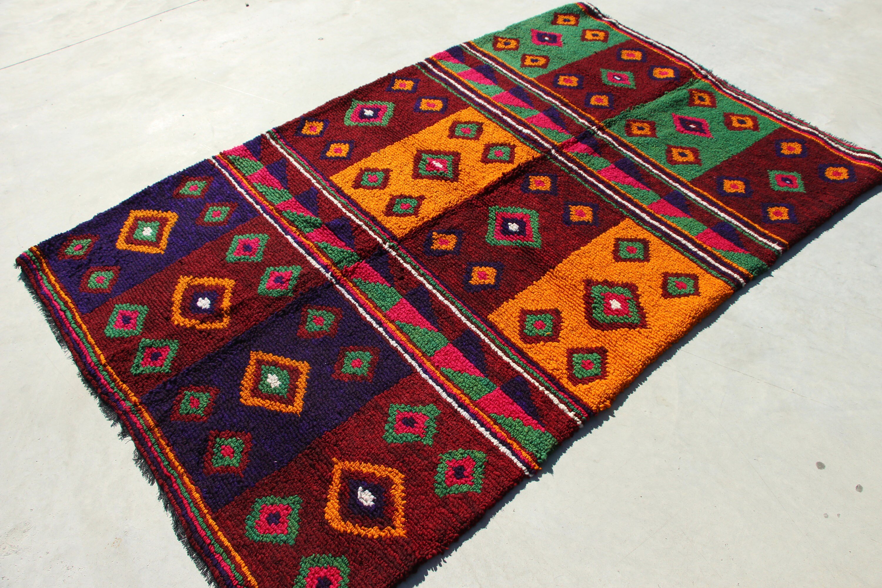 Yatak odası Kilim, Ev Kilim, 143x209 cm Oturma odası Kilim, Mutfak Kilim, Oturma Odası Kilim, Antik Kilim, Türk Kilim, Mor Fas Kilim