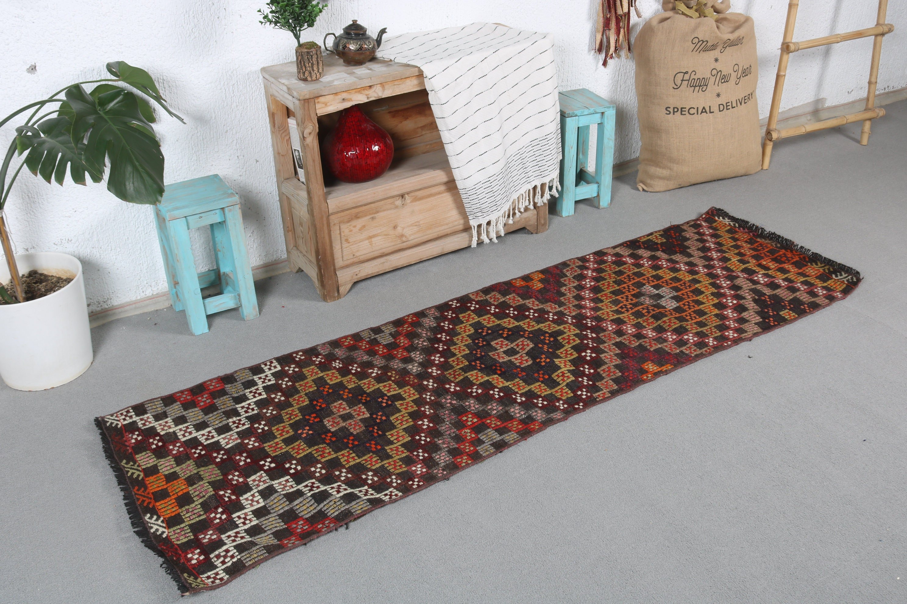 Türk Halısı, Vintage Halılar, Koridor Halıları, Yer Halıları, Kırmızı 2.1x6.8 ft Runner Halıları, Koridor Halıları, Soğuk Halı, Kilim, Parlak Halı