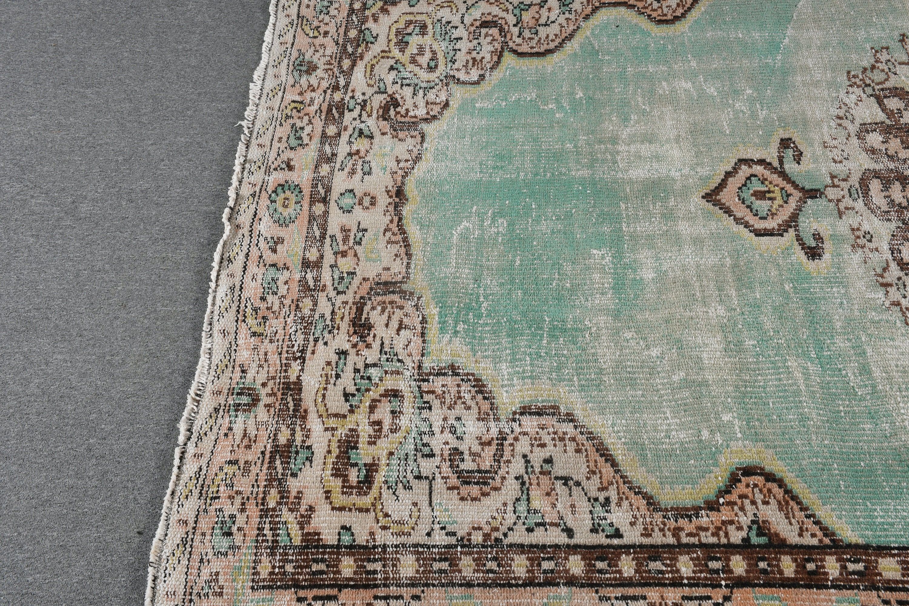 Moroccan Rug, Vintage Rug, Green Anatolian Rug, Anatolian Rug, Turkish Rug, Living Room Rug, Dining Room Rug, 5.6x8.8 ft Large Rugs