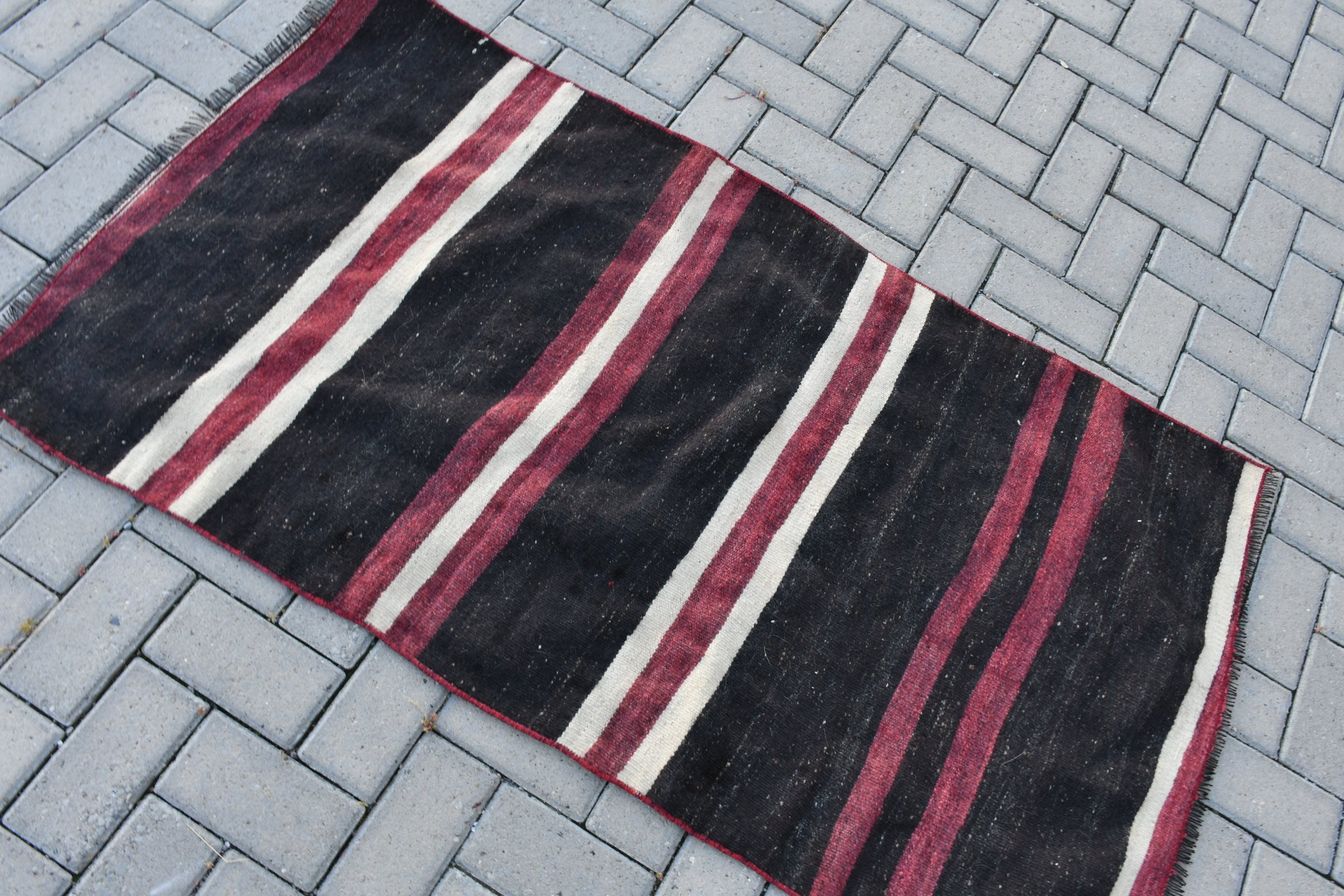 Handmade Rugs, Door Mat Rug, 2.7x5 ft Small Rugs, Oriental Rug, Vintage Rugs, Cool Rug, Turkish Rugs, Kilim, Brown Floor Rug, Nursery Rug