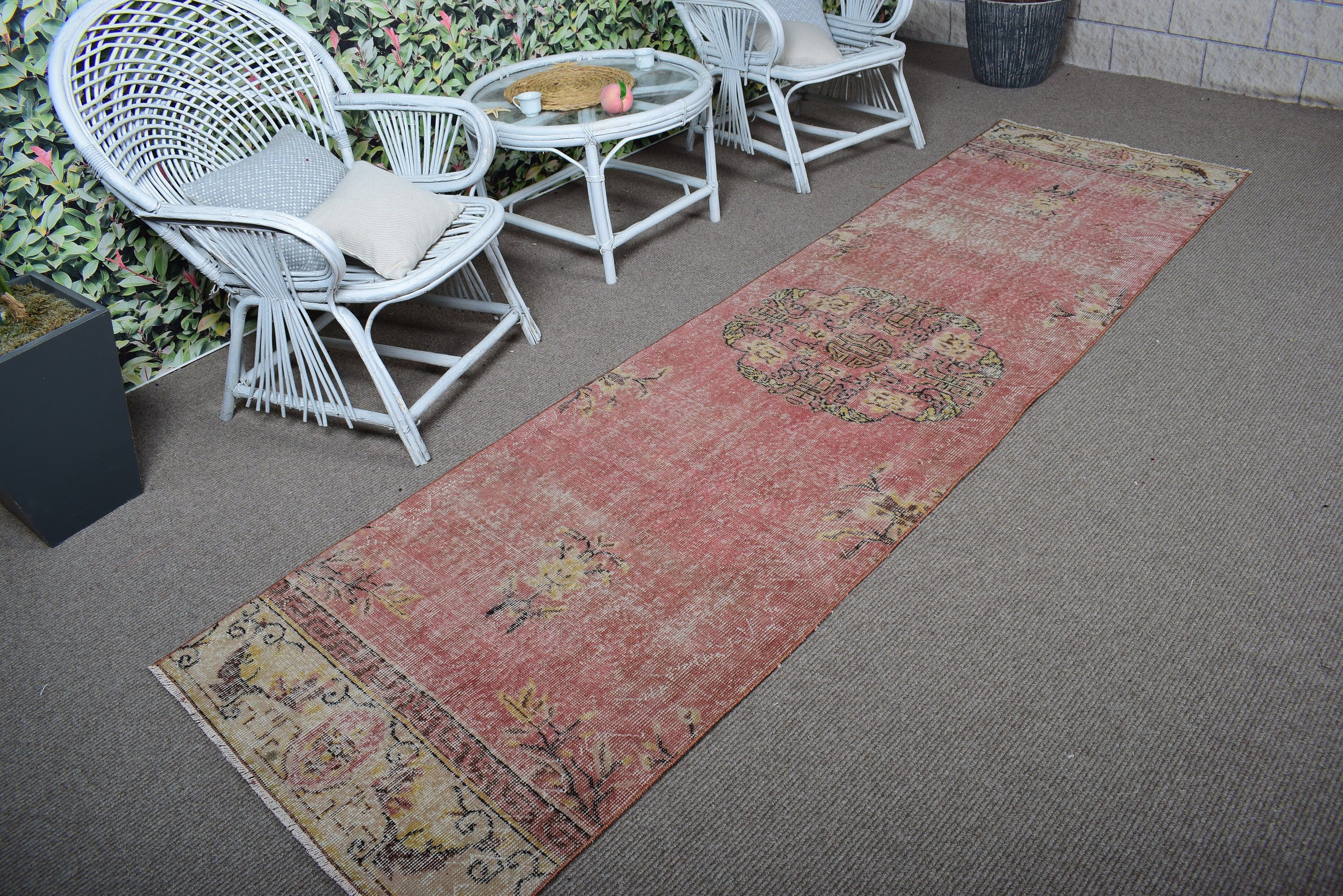 Modern Rug, Hallway Rug, Long Runner Rugs, Red Wool Rugs, Kitchen Rug, Moroccan Rug, Turkish Rugs, Vintage Rugs, 2.8x10.5 ft Runner Rug