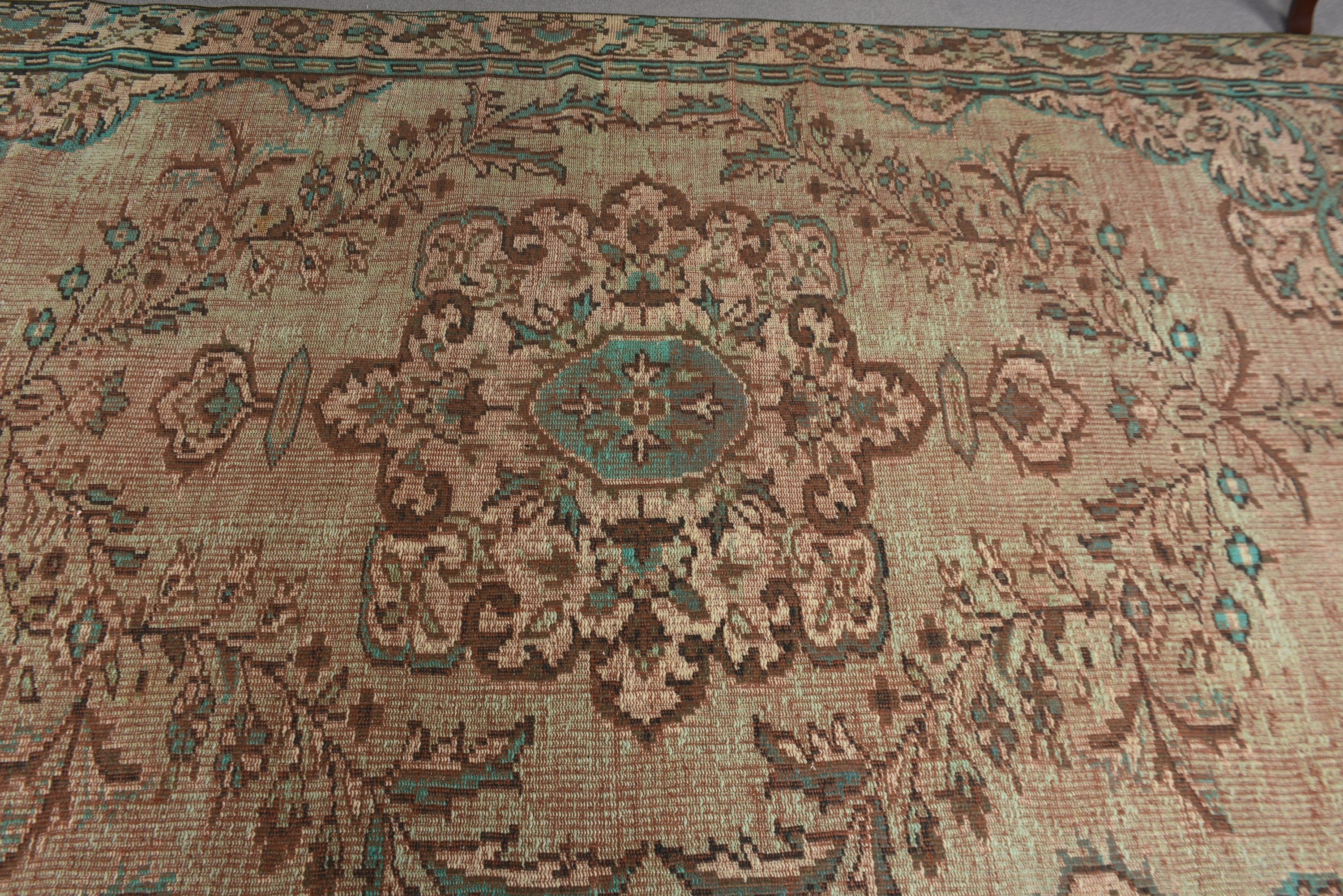 Türk Halıları, 5.5x10 ft Büyük Halılar, Kahverengi Yer Halıları, Boho Halıları, Vintage Halılar, Büyük Boho Halıları, Yatak Odası Halısı, Büyük Oushak Halıları