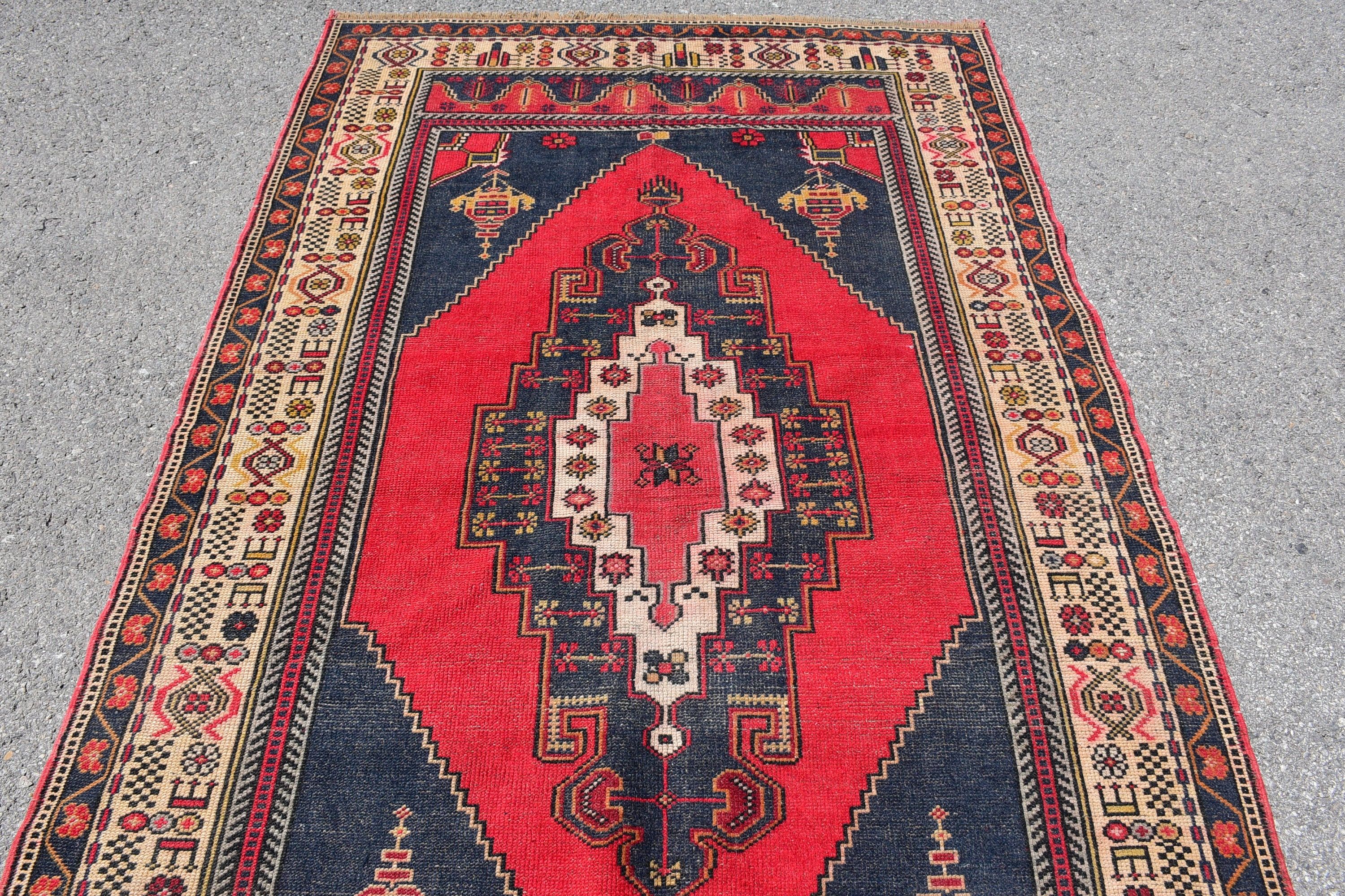 Vintage Rug, Kitchen Rug, 4.8x8.2 ft Area Rugs, Floor Rugs, Vintage Decor Rugs, Rugs for Dining Room, Turkish Rugs, Dining Room Rug