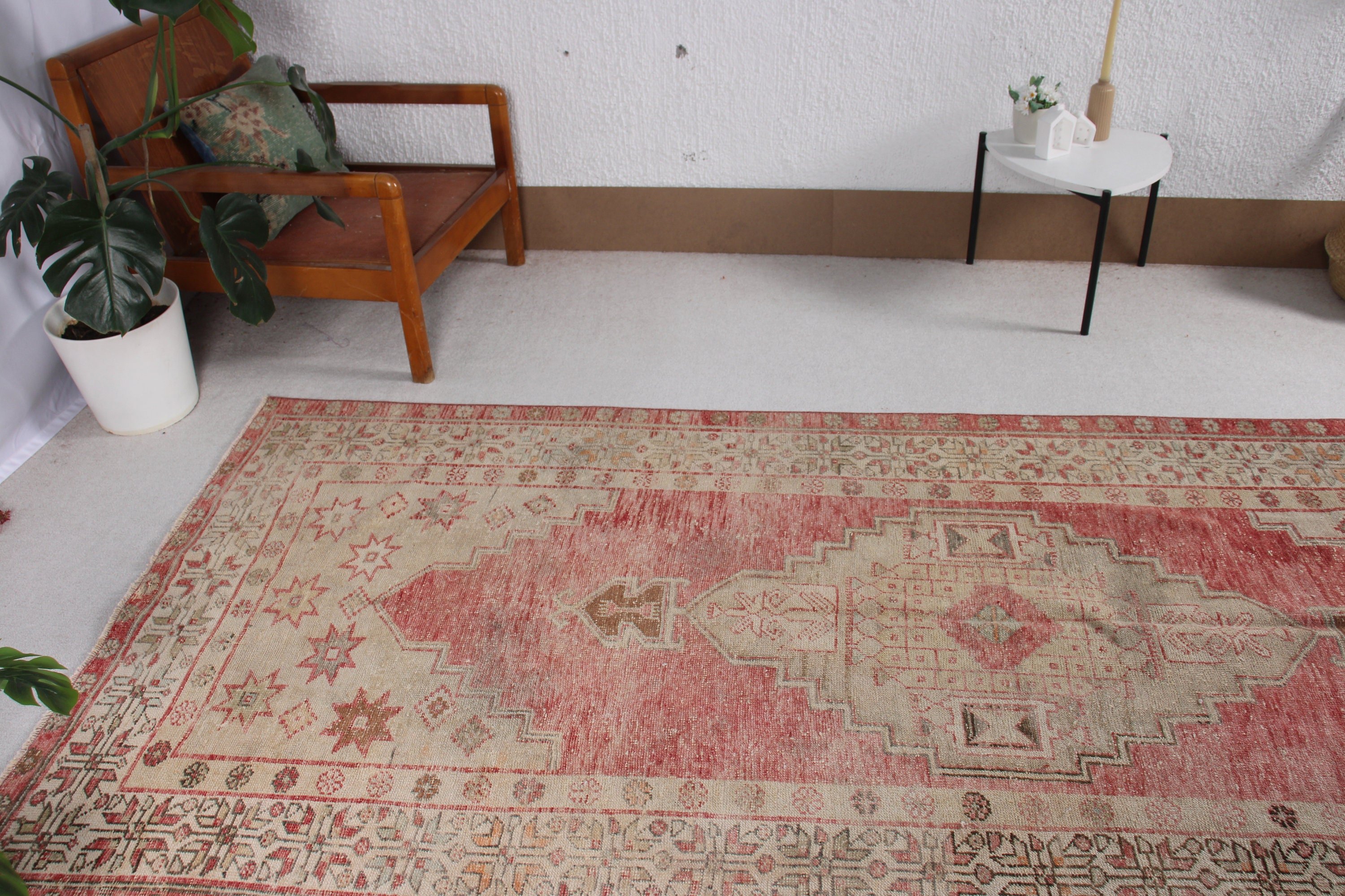 4.2x9.9 ft Large Rug, Statement Rug, Turkish Rugs, Office Rug, Dining Room Rug, Bedroom Rugs, Red Oriental Rugs, Vintage Rug