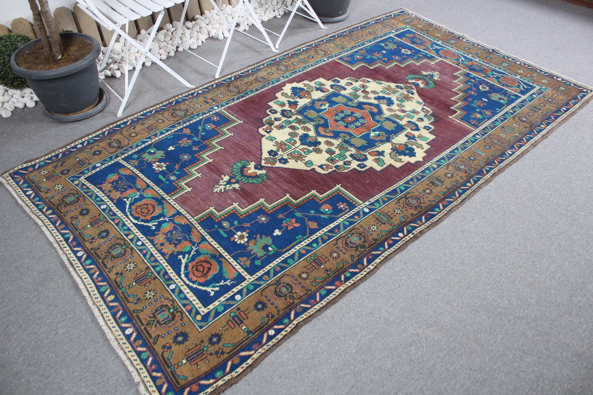 Mutfak Halıları, Antika Halı, Türk Halısı, Yatak Odası Halısı, Yemek Odası Halısı, Organik Halı, Mor Ev Dekor Halısı, 4.7x8.7 ft Büyük Halı, Vintage Halı