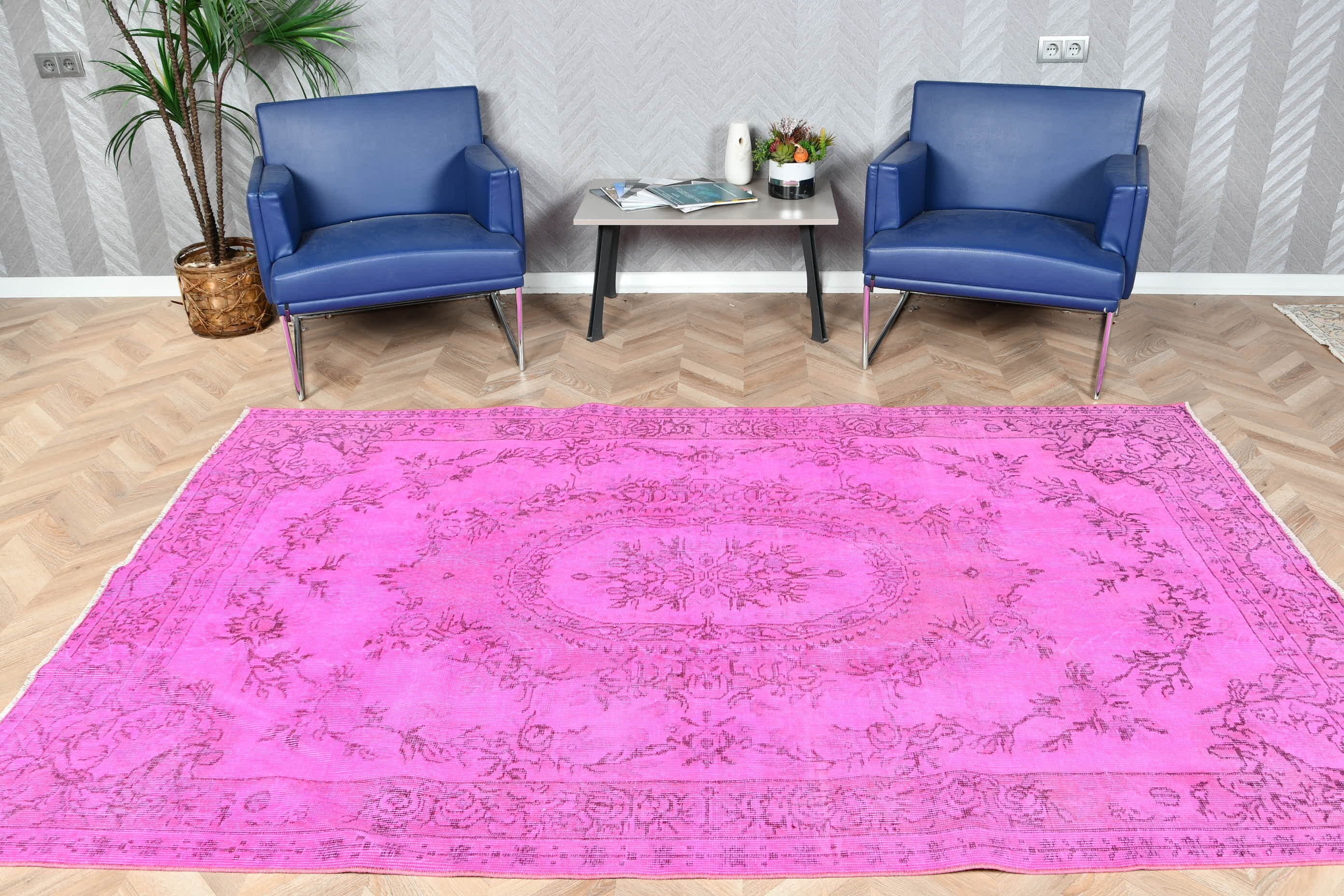 5.4x8.7 ft Large Rug, Anatolian Rug, Purple Moroccan Rugs, Dining Room Rug, Moroccan Rugs, Turkish Rug, Bedroom Rug, Dorm Rug, Vintage Rug