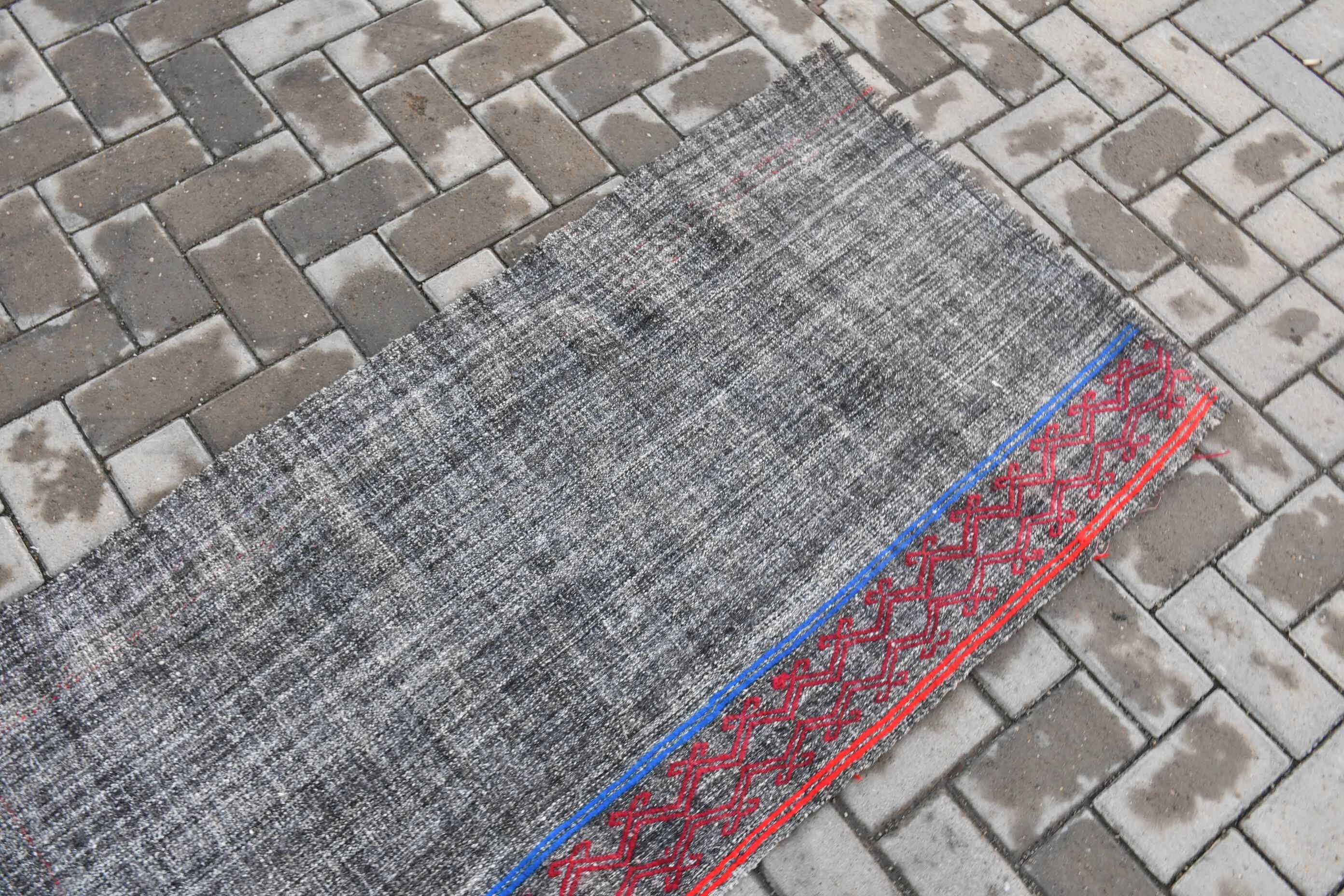 Turkish Rug, Kitchen Rug, Cute Rug, Cool Rug, 2.2x6.2 ft Runner Rugs, Vintage Rugs, Kilim, Hallway Rug, Gray Moroccan Rug, Stair Rug