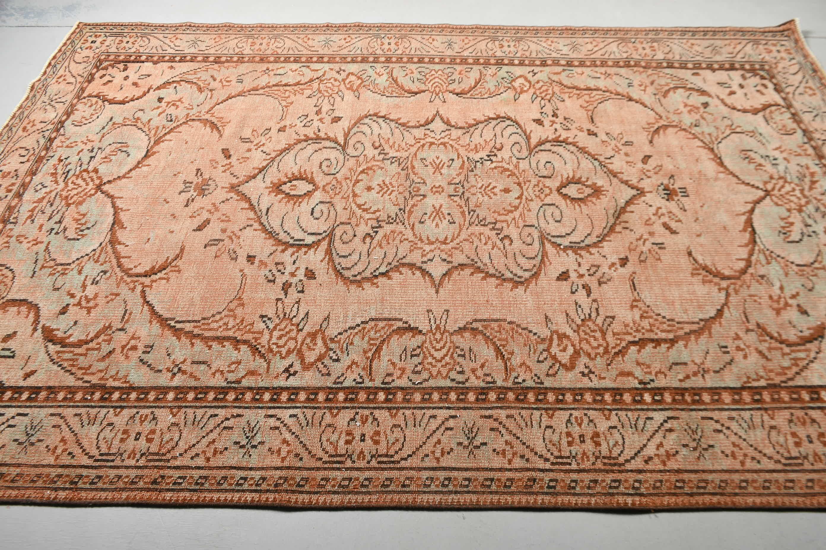 Vintage Halı, Salon Halısı, Kahverengi Havalı Halılar, Türk Halısı, Yatak Odası Halıları, Ev Dekor Halısı, 6.1x9.3 ft Büyük Halı, Yatak Odası Halıları