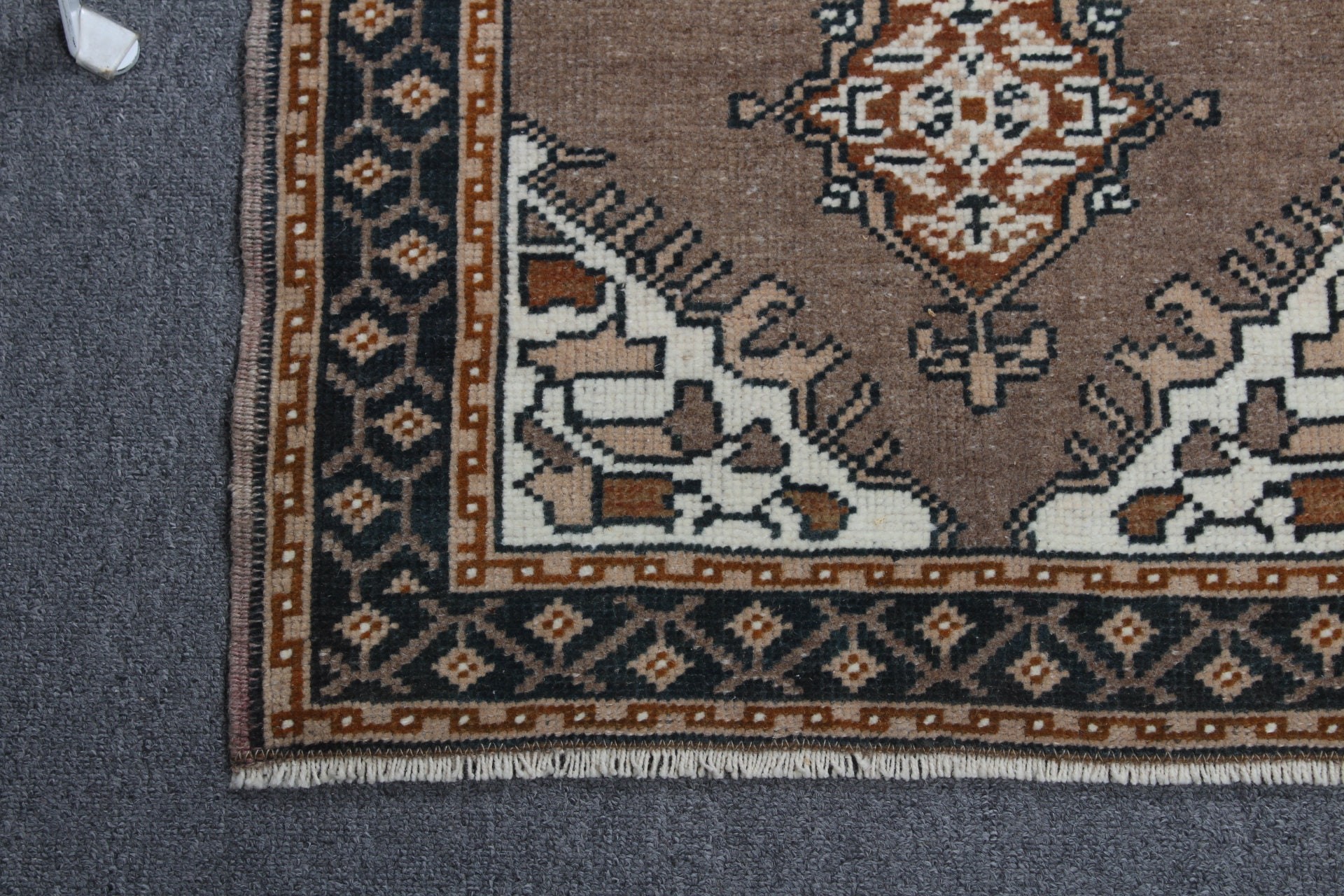 Wall Hanging Rugs, Turkish Rugs, Brown Antique Rugs, 1.9x3.3 ft Small Rug, Bedroom Rug, Vintage Rug, Cute Rug, Bathroom Rug