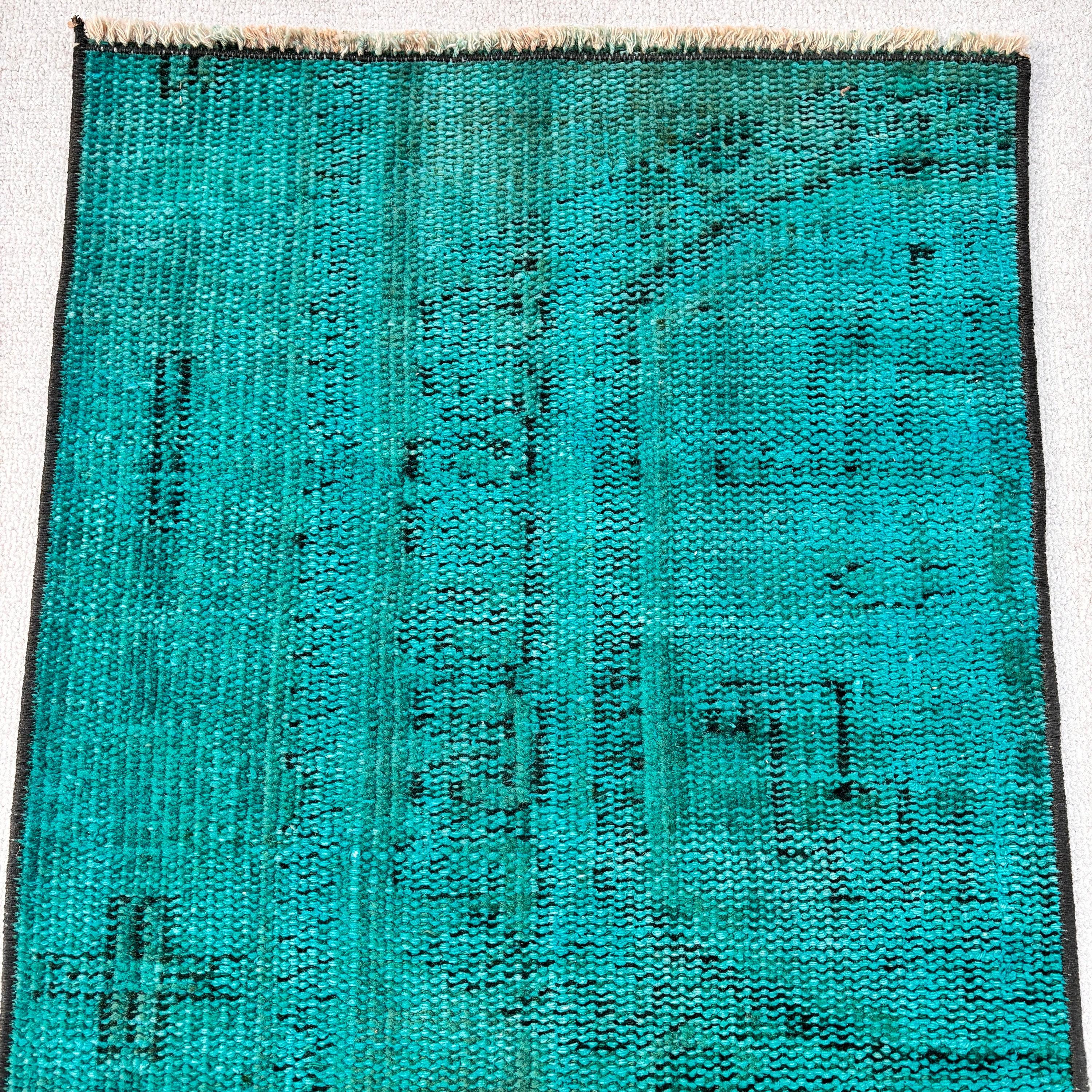 1.6x3.1 ft Küçük Halılar, Lüks Halılar, Duvara Asılı Halı, Yeşil Yün Halılar, Banyo Halıları, Soğuk Halılar, Vintage Halı, Türk Halısı, Yatak Odası Halısı